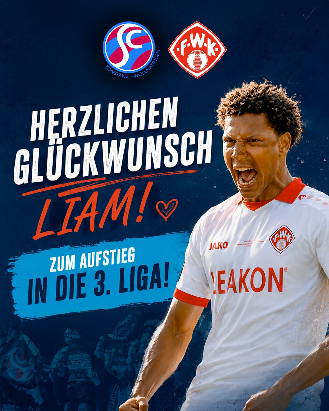 Herzlichen Glückwunsch, @liam_75_! ⚽🏆
Was für eine Saison, was für ein Moment! Mit Deinem entscheidenden Treffer im ersten Relegationsspiel hast Du den Grundstein für den Aufstieg gelegt und Deine Mannschaft einen großen Schritt näher an das Ziel gebracht. Nun ist es geschafft: Aufstieg in die 3. Liga!
Wir sind unglaublich stolz auf Deinen Weg und freuen uns, einen Spieler aus unserer Jugend auf dieser Bühne zu sehen. Dein Einsatz, Deine Leidenschaft und Dein Wille zeigen, was mit harter Arbeit und Vertrauen in die eigenen Fähigkeiten möglich ist.
Für die kommende Saison in der 3. Liga wünschen wir Dir und den Würzburger Kickers viel Erfolg, Gesundheit und viele weitere unvergessliche Momente.
Mach weiter so, Liam – wir verfolgen Deinen Weg mit Stolz!
#SCKonstanzWollmatingen #Liam #Aufstieg #3Liga #JugendarbeitZahltSichAus