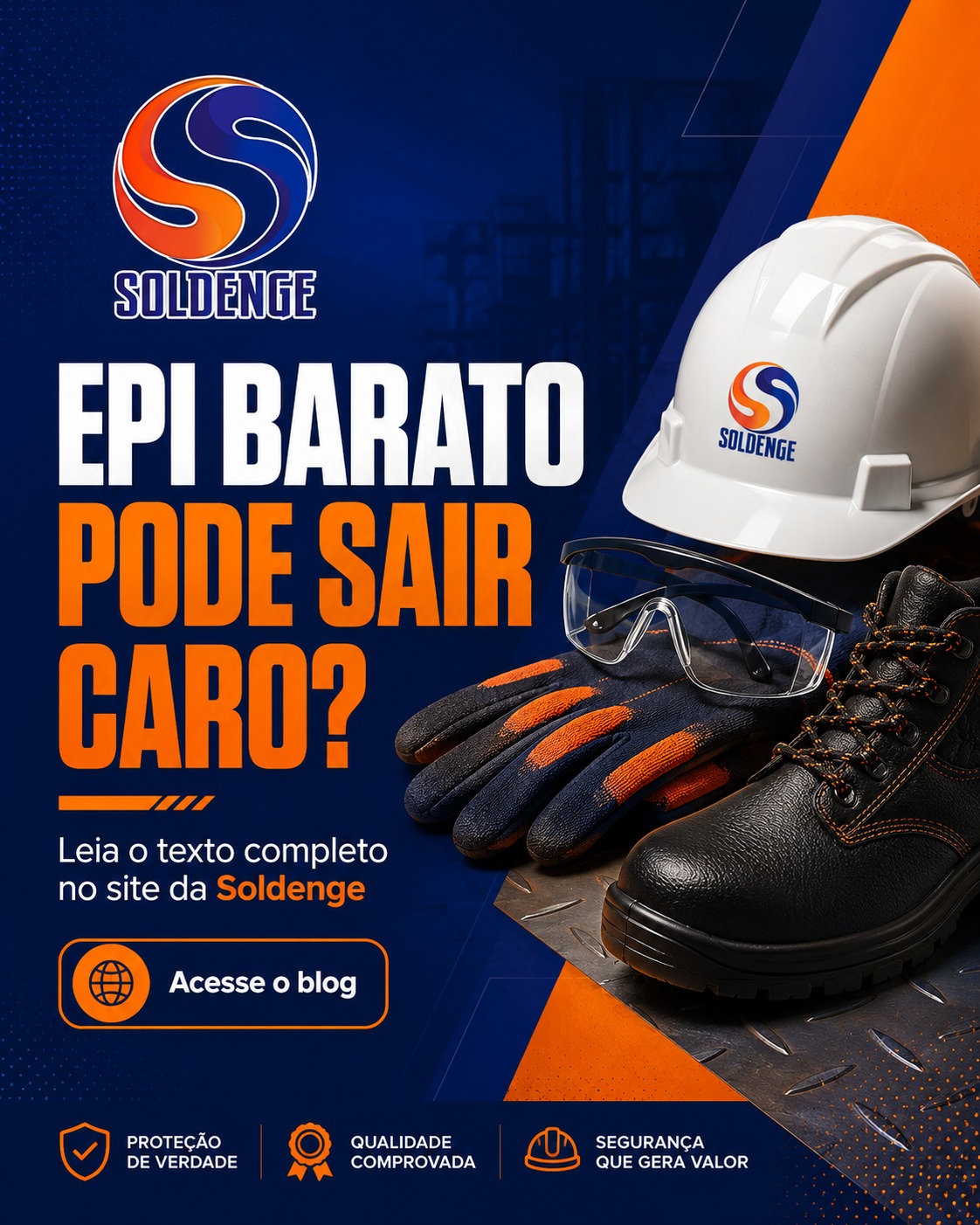 🦺 EPI barato pode sair caro?
Na hora de comprar equipamentos de proteção, olhar apenas para o menor preço pode parecer economia.
Mas quando falamos de segurança no trabalho, uma escolha errada pode gerar riscos muito maiores.
Um EPI inadequado, de baixa qualidade ou sem boa durabilidade pode comprometer a proteção do trabalhador, aumentar o risco de acidentes e trazer prejuízos para empresas e profissionais.
No novo artigo do blog da Soldenge, explicamos por que economizar na proteção pode sair caro e o que você deve observar antes de comprar EPIs para sua equipe.
✅ Qualidade do material
✅ Durabilidade
✅ Conforto no uso
✅ EPI correto para cada atividade
✅ Compra com fornecedor confiável
Segurança não é gasto.
É investimento na vida de quem trabalha.
👉 Acesse o blog da Soldenge e leia o texto completo.
#Soldenge #EPIs #SegurançaDoTrabalho #PrevençãoDeAcidentes