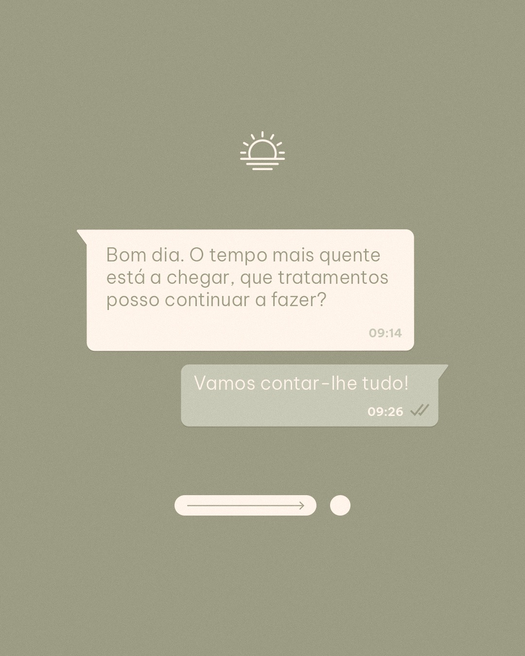 Olá, junho. Olá, tempo quente. Olá, tratamentos seguros para a época. 😊
Quando as temperaturas sobem e a exposição solar é maior, a escolha do procedimento deve ser mais cuidada e atenta. Temos que optar por aqueles que envolvem hidratação profunda, bioestimulação interna ou relaxamento muscular, sem agredir a camada superficial da pele. Em caso de dúvida, envie-nos uma mensagem privada.
*Conteúdo informativo, em respeito pelas normas éticas e deontológicas. Os resultados variam de pessoa para pessoa. Não dispensa a consulta médica para uma análise personalizada.
Dra. Catarina Santos | OM 54345
#clinicametamorfose #dracatarinasantos #medicinaestetica
