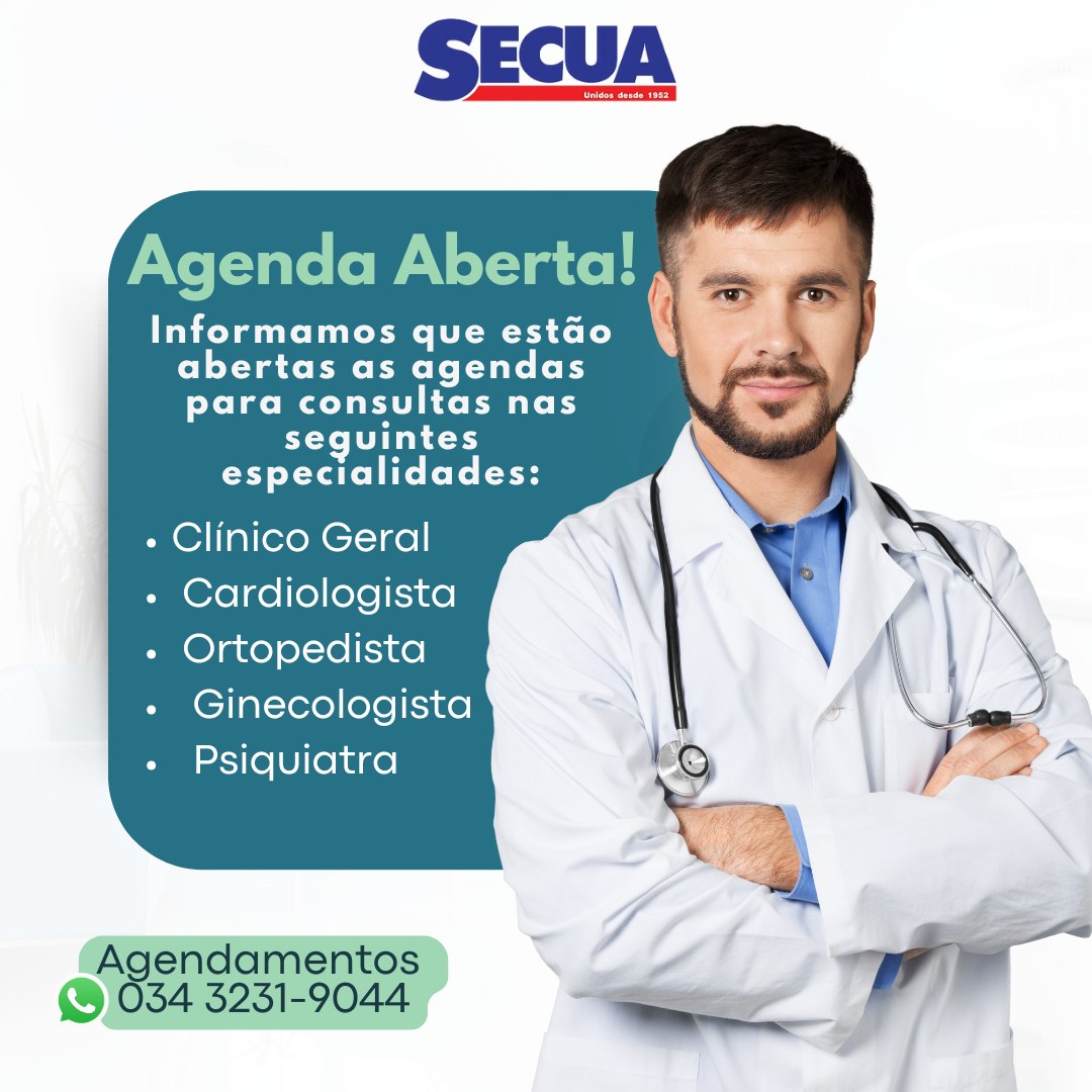 📢 Agenda Aberta!
Informamos que estão abertas as agendas para consultas nas seguintes especialidades:
✅ Clínico Geral
✅ Cardiologista
✅ Ortopedista
✅ Ginecologista
✅ Psiquiatra
Agende seu atendimento e cuide da sua saúde com profissionais qualificados.
📞 Entre em contato 034 3231 9044 para mais informações e agendamentos.
.
.
.
.
.
#comercio #udia #udi #medicos #consulta #secua #sindicato