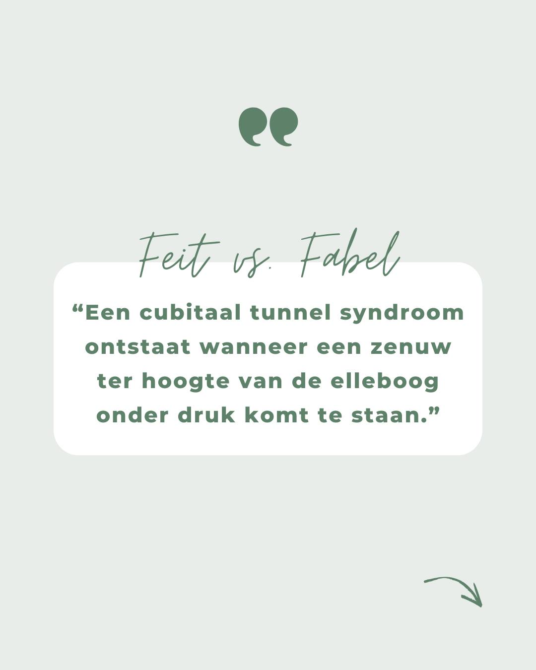 Feit of fabel?🤔❌
“Een cubitaal tunnel syndroom ontstaat wanneer een zenuw ter hoogte van de elleboog onder druk komt te staan.”
Meer weten? Meer info vind je via de volgende link: https://www.plastischechirurgielimburg.be/cubitaal-tunnel-syndroom.
⚠️ NB aan elke behandeling zijn risico's verbonden. Het is belangrijk om hier bij stil te staan en deze grondig met jouw chirurg te bespreken.
#cubitaaltunnelsyndroom #feitVSfabel #plastischechirurgie #PUURkliniek #SurgicArt