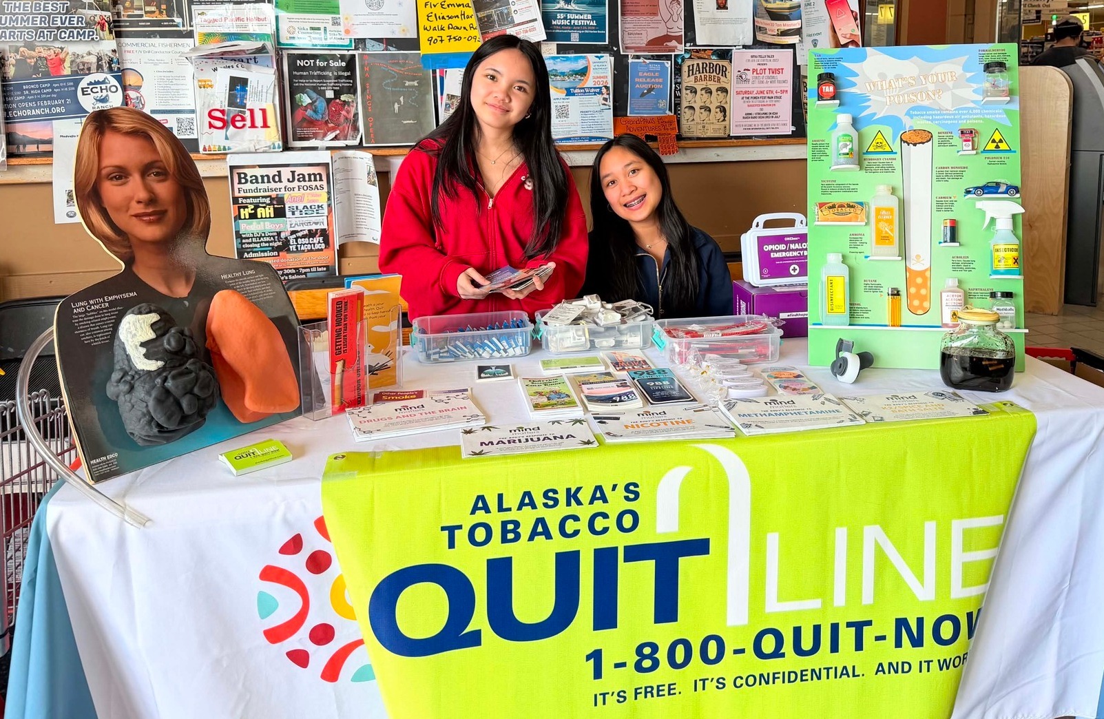 HOPE Coalition youth members shared resources and awareness about World No Tobacco Day Sunday May 31st!
Thank you to everyone who stopped by to say hello!
If you are considering quitting, reach out to Partnership for a Tobacco Free Southeast, or the Alaska Tobacco Quit Line at 800-QUIT-NOW.
If you want to join the HOPE Coalition, join us at our next meeting on June 16th at 12pm at the See House, behind St Peter's by the Sea Episcopal Church.