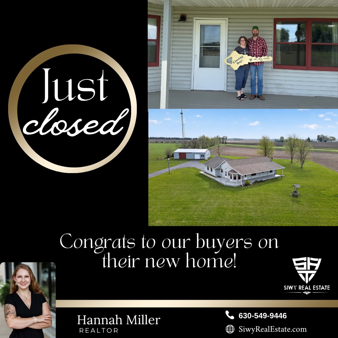 🏡✨ Congratulations to our amazing buyers on finding the perfect place to call home!
After searching for the right fit, they found a beautiful property with over 7 acres to enjoy, explore, and make completely their own. From future projects and outdoor adventures to creating lifelong memories, the possibilities are endless on a property like this.
We couldn't be more excited for this next chapter and are honored to have helped guide them through the process. Wishing you many years of happiness in your new home and plenty of room to make your dreams a reality! 🌳🏠❤️
Thinking about buying or selling? We'd love to help you find the perfect place to start your next chapter.
#JustClosed #HappyHomeowners #DreamHome #AcreageLiving #CountryLiving #HomeSweetHome #IllinoisRealEstate #SiwyRealEstate #LandAndHome #NewBeginnings #RealEstateSuccess #HomeGoals #Congratulations #KaneCountyRealEstate #HomeBuyingJourney