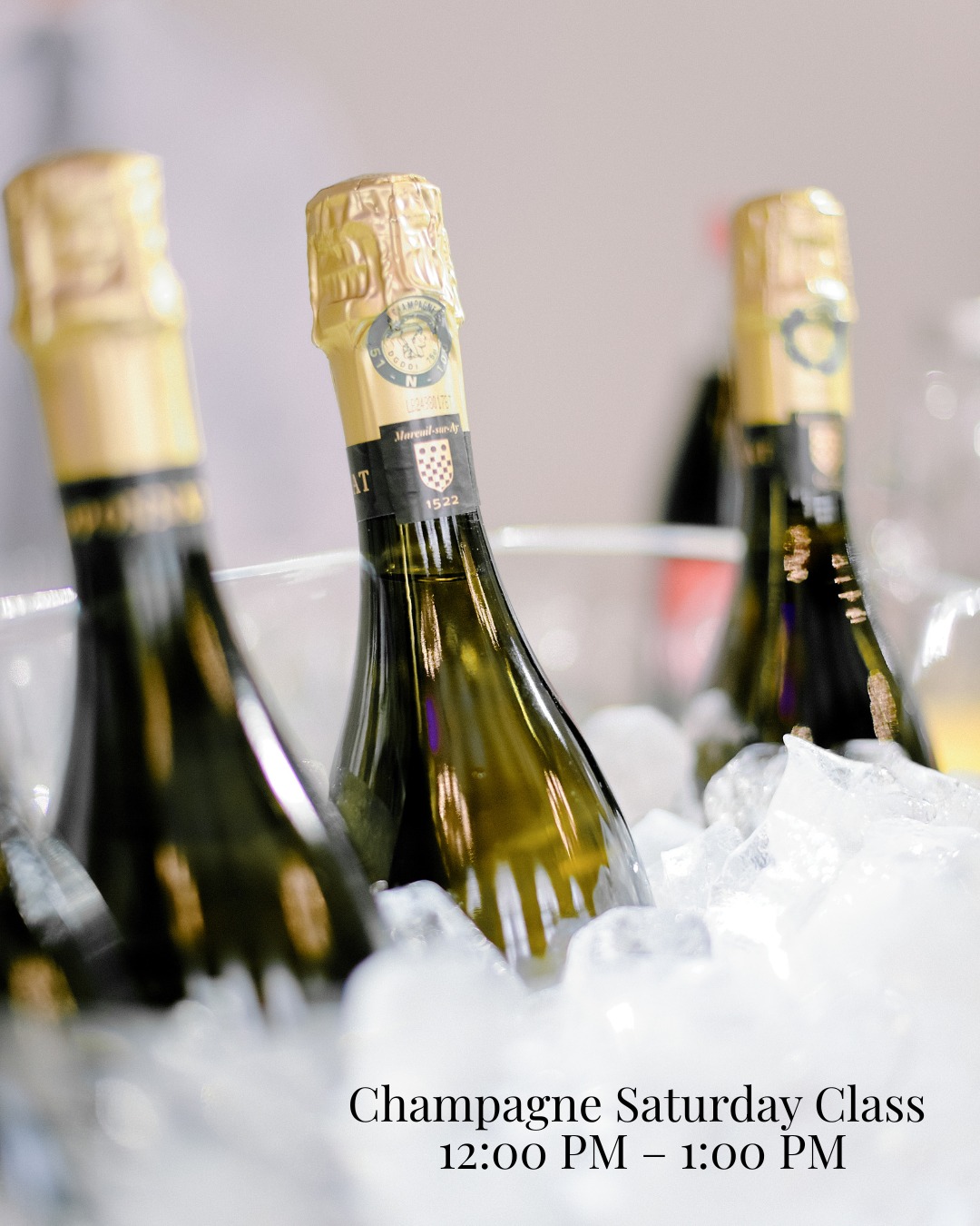 Indulge in our champagne & sparkling wine selection, learn about the history of this fascinating region and the intriguing process of making Champagne. Includes tasting of 3 Sparkling Wines/Champagnes