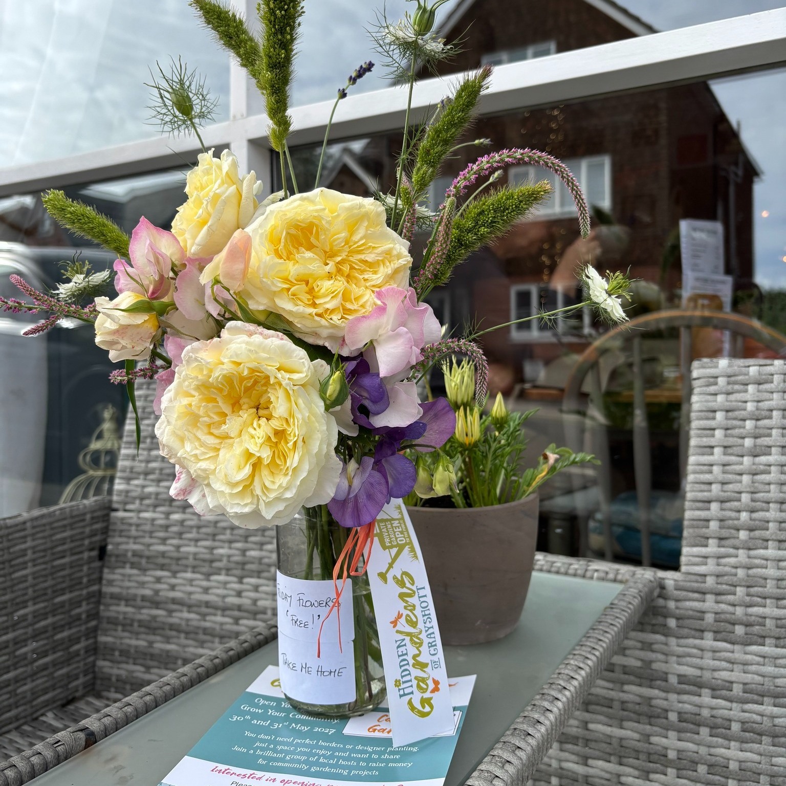 It's Week 2 of our #fridayflowers give away. If you're lucky enough to find this blooming beautiful bunch of flowers, we hope they put a smile on your face! Please tag us in a photo and we hope you consider supporting our event - back on 30th and 31st May 2027 #hiddengardensofgrayshott