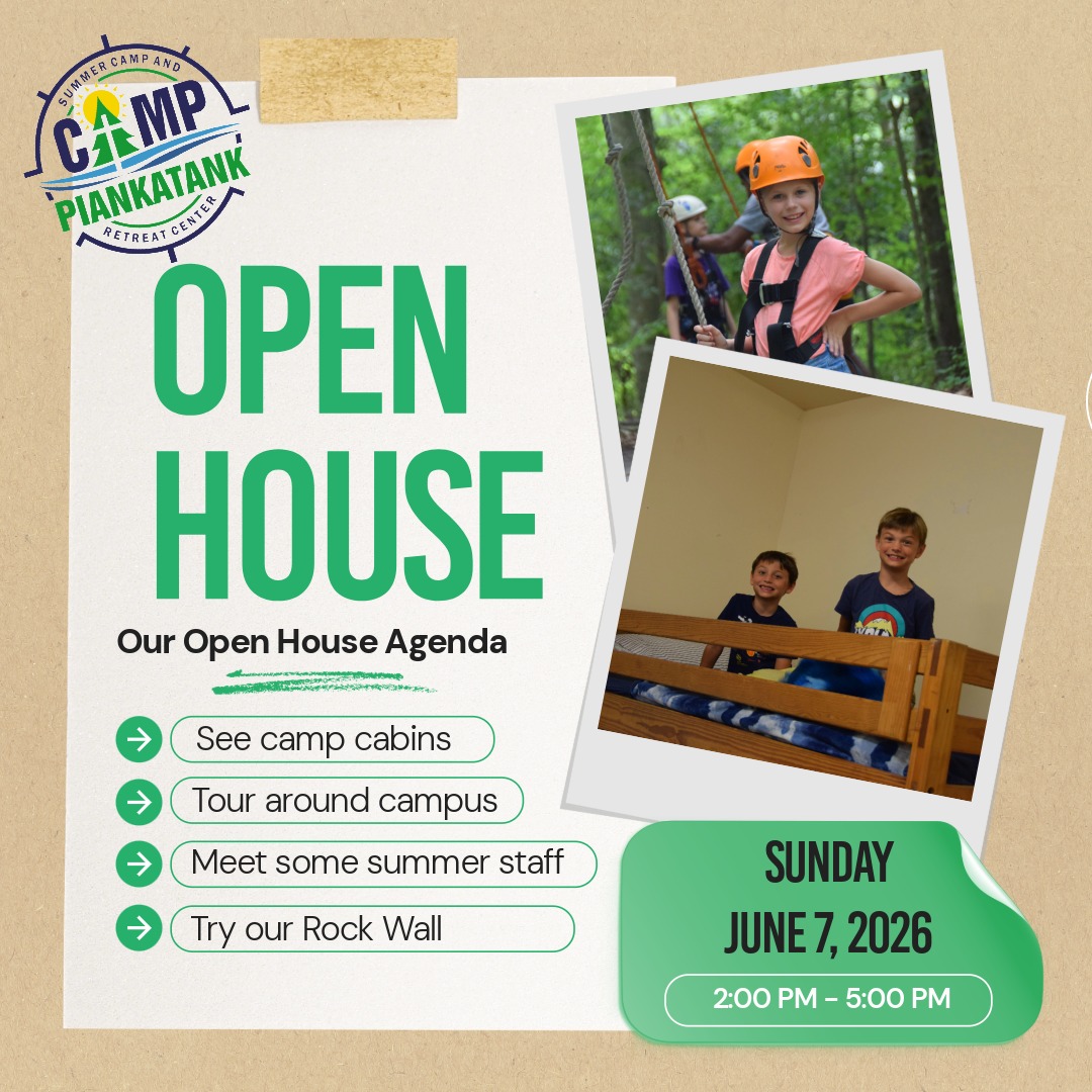 Sunday is the big day! We're excited to meet some of our future campers.
All are welcome. If you're already signed up and want to check out camp before you arrive, this is a great event for you. Or if you're not signed up yet and want a few questions answered before committing, we're here for you. Come see the awesomeness!
June 7, 2:00-5:00pm, come and go as you can at any time in this time period
1586 Stamper's Bay Rd
Hartfield, VA