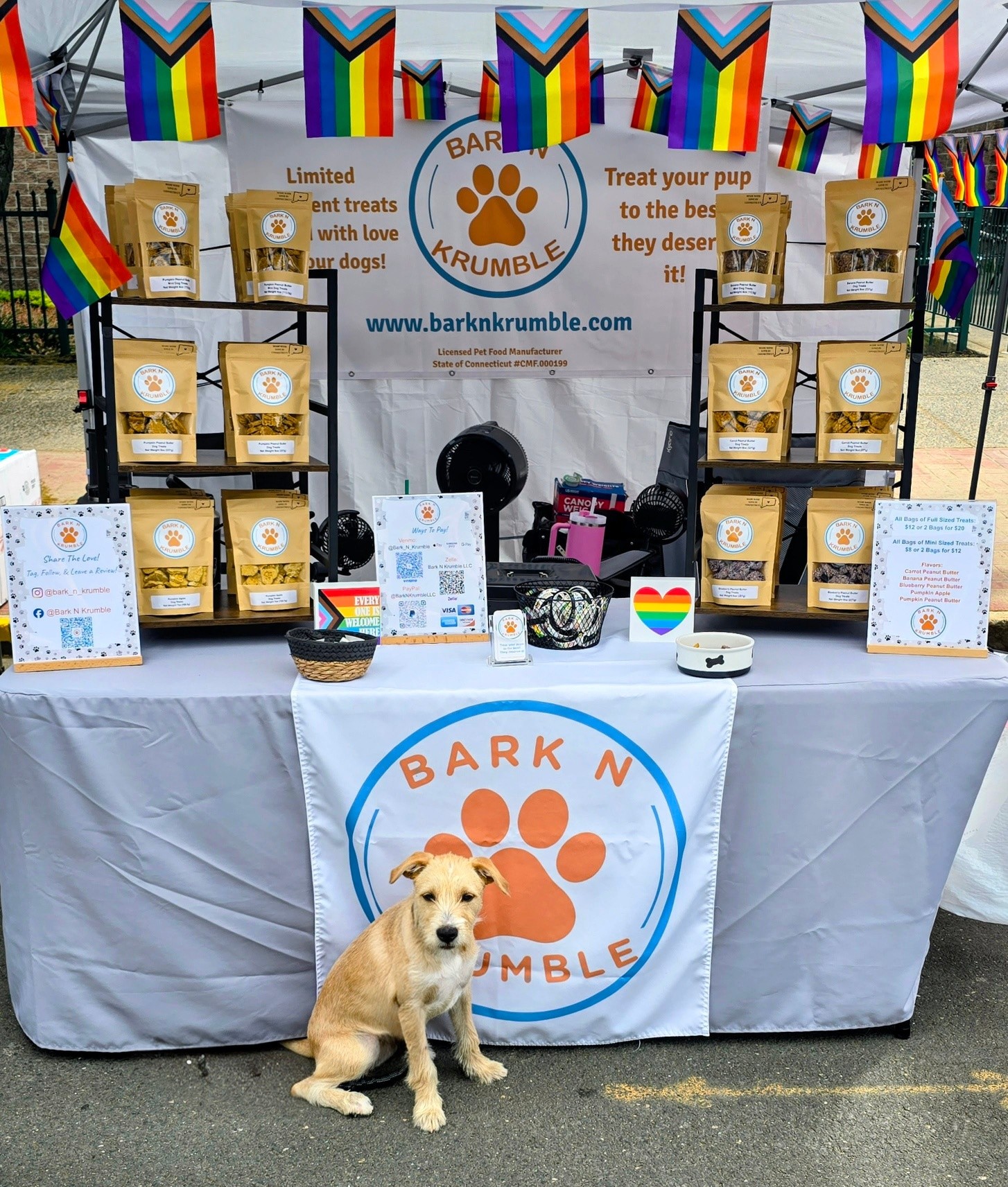 🌈🐾 Happy Pride Month, pups! 🐾🌈
Today we're kicking off Pride Month at Middletown Pride from 12pm-7pm!
Stop by the Bark N Krumble booth to stock up on your pup's favorite all-natural treats while celebrating a day filled with love, community, and pride. We can't wait to see familiar faces, make new friends, and celebrate being exactly who we are.
🐶 Special announcement: Nova is on shift today and ready for her second-ever Bark N Krumble event! This little ball of energy has been working hard behind the scenes and can't wait to meet some new friends. Be sure to stop by and say hello to our newest pack member!
Come see Nova, grab some treats, and enjoy an amazing day in Middletown! ❤️🧡💛💚💙💜
🏳️🌈🏳️⚧️
#BarkNKrumble #MiddletownPride #PrideMonth #LoveIsLove #NovaOnShift #SupportLocal #DogTreats