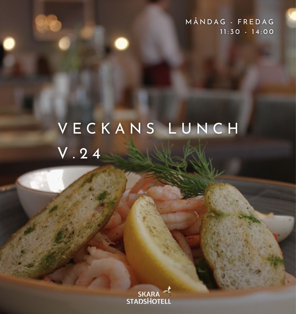 Vi har laddat upp med en ny veckomeny fylld med goda lunchrätter. Kom förbi Restaurang Julia och låt oss ta hand om lunchen. Varmt välkommen! 🍽️
STADSHOTELLETS KIOSKVÄLTARE
Hemrullade köttbullar med potatispuré, gräddsås, pressgurka samt rårörda lingon
VECKANS KLASSIKER
Ostgratinerad schnitzel serveras med tomatsås och bönsallad samt gremolata.
VECKANS GRÖNA
Ostpaj med feta-lagrad ost och oliver serveras med örtsallad samt citronyoghurt.
VECKANS FÅNGST
Havets wallenbergare serveras med ärtor, picklad fänkål, räkor och potatispuré samt skaldjurssås.
VECKANS SALLAD
Caesarsallad med kyckling, parmesan, bacon och krutonger