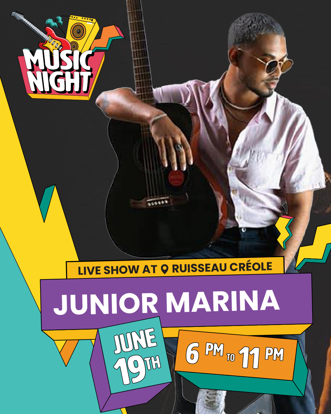 🎶 Meet Junior Marina 🎶
Junior Marina is one of Mauritius's most promising young singer-songwriters.
collaborating with local and regional artists, he's building a sound that's entirely his own. Soulful, honest, and unapologetically Mauritian. 🦤🎸