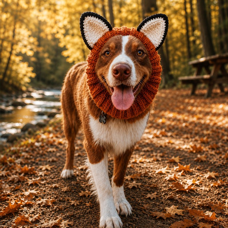 May didn't even say goodbye. One day golden leaves, the next — frozen everything. He's ready though. Are you? 🦊
RESTOCK ALERT — the Fox Novelty Knitted Snood is back in stock just in time for the cold snap. S, M and L to fit most.
Knitted acrylic with crochet ears. Warm, ridiculous, and completely committed to the fox identity.
Because snoods aren't just cute — they keep your dog warm in winter, protect long ears from food, and help anxious dogs through fireworks and thunderstorms.
He has his. Sort yours out. 🦊
🍁 www.hendricksandmaple.com
#dogsnoods #dogaccessories #bordercollie #doglover #dogwinter