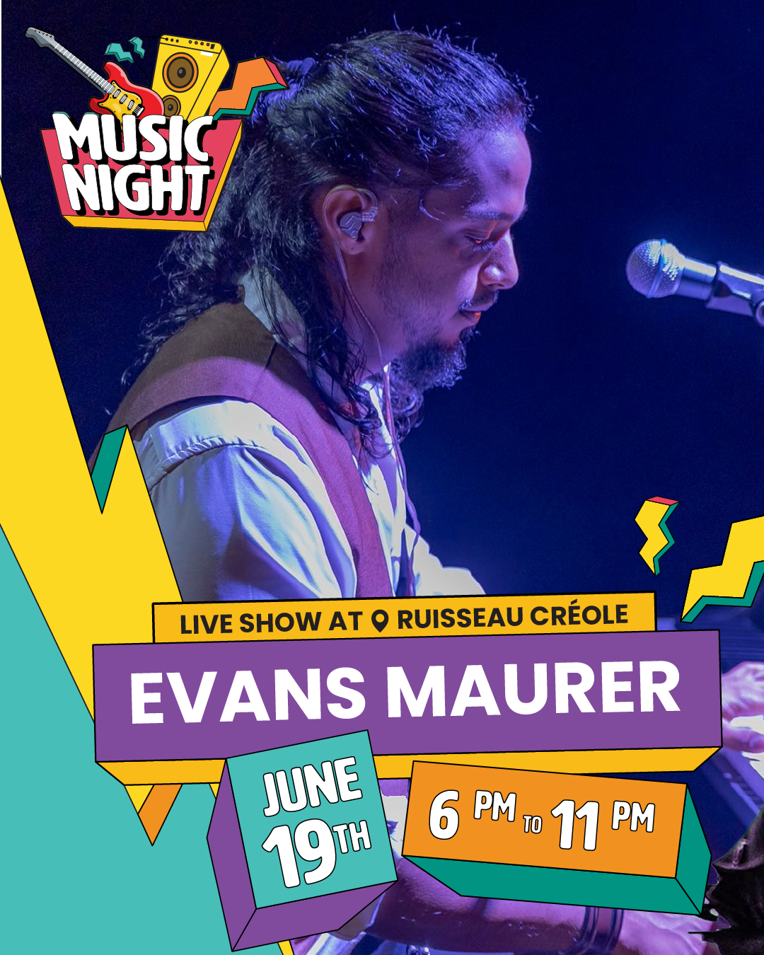 🎹 Meet Evans Maurer & his musicians 🎹
A true son of Mauritius, Evans Maurer is a gifted pianist and vocalist whose music moves effortlessly between soul, jazz, pop and modern sega.
Whether at intimate gatherings or on the open stage, he and his musicians bring a warm, polished groove that feels both timeless and deeply alive.
For music day, we will let the keys do the talking. 🎶✨