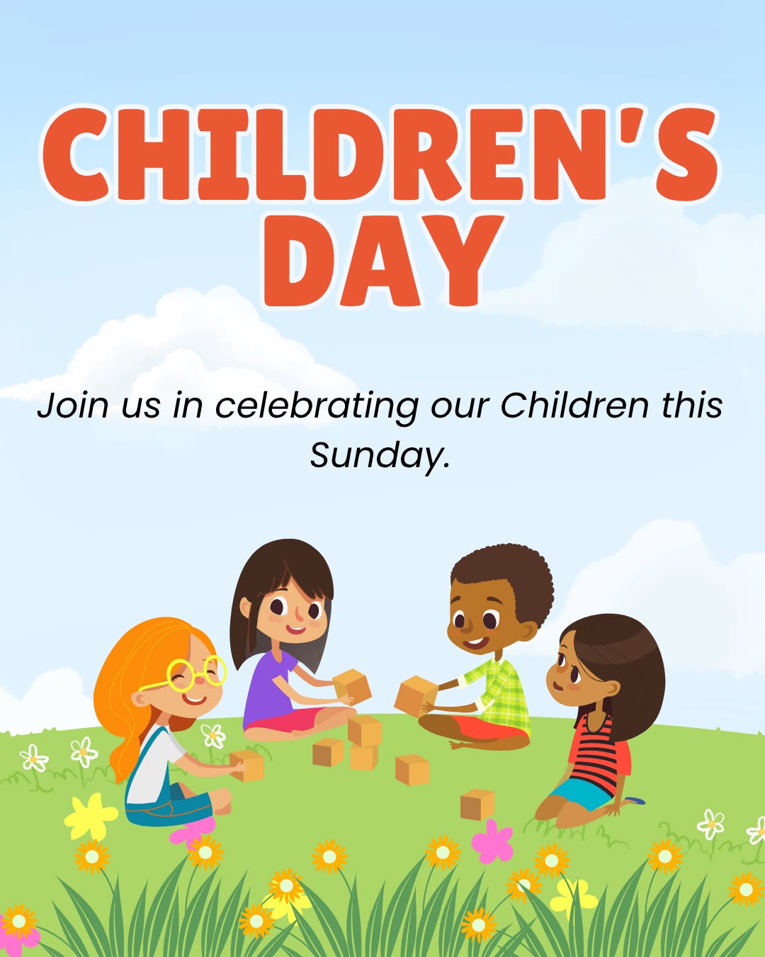 Join us this Sunday 7 June at 10:30am for our Children's day service. There will be guest speaker Aisling Pitt from Scripture Union NI. We hope to see you there
