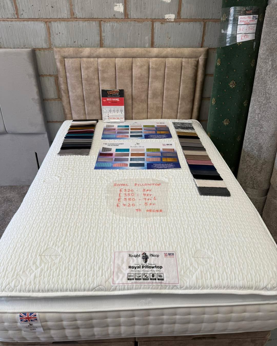 Our new knight sleep bed and mattress range has landed 😀
Lift up ottomons
Standards
Superb quality
24 different headboards with over 20 different fabrics
Nice and simple all one price
4 new mattress ranges to suit all budgets
Drop me a message if you need anything at all