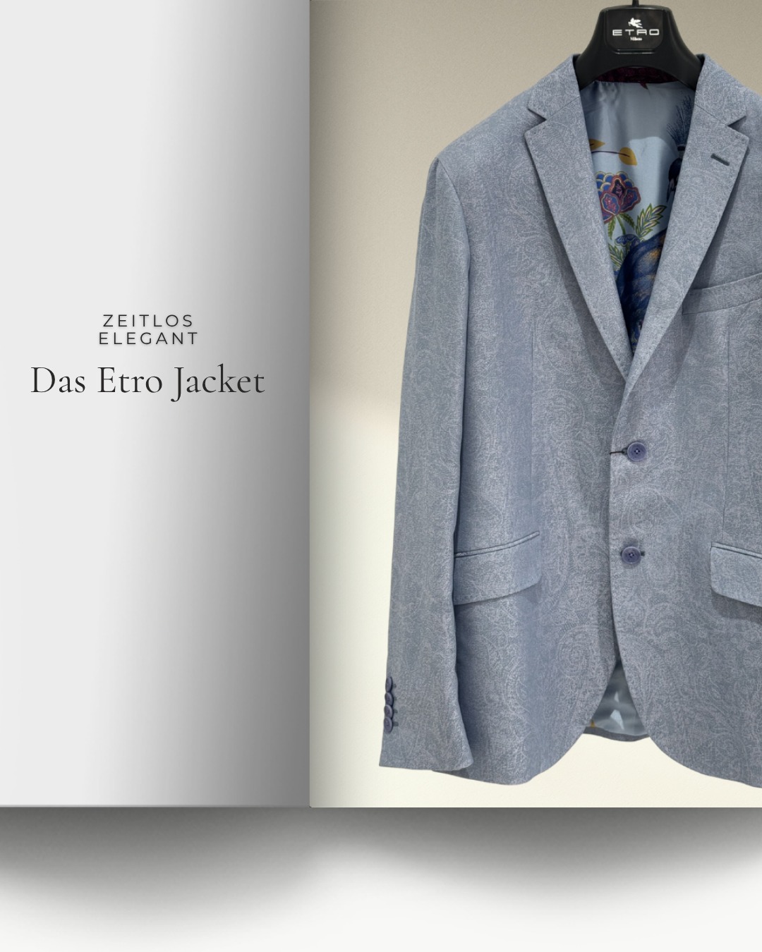Es gibt Kleidungsstücke, die nichts beweisen müssen, und genau darin liegt ihre Eleganz. Dieses @etro Jacket gehört zu jenen Stücken, die ihre Geschichte nicht laut erzählen, sondern beiläufig andeuten - im Moment des Ausziehens, wenn sich das bunte Innenfutter zeigt und plötzlich eine ganz andere Welt sichtbar wird.
Außen ruhig, klar, zeitlos in Schnitt und Farbe, getragen mit jener Selbstverständlichkeit, die echte Stilsicherheit ausmacht.
#etro #etrojacket #herrenmode #zeitloseleganz #paisley #silbermann #silbermannfashion #dresdenfashion #dresdenstyle #modedresden #luxuryfashion #menswear #gentlemanstyle #sartorial #italianstyle #dresden