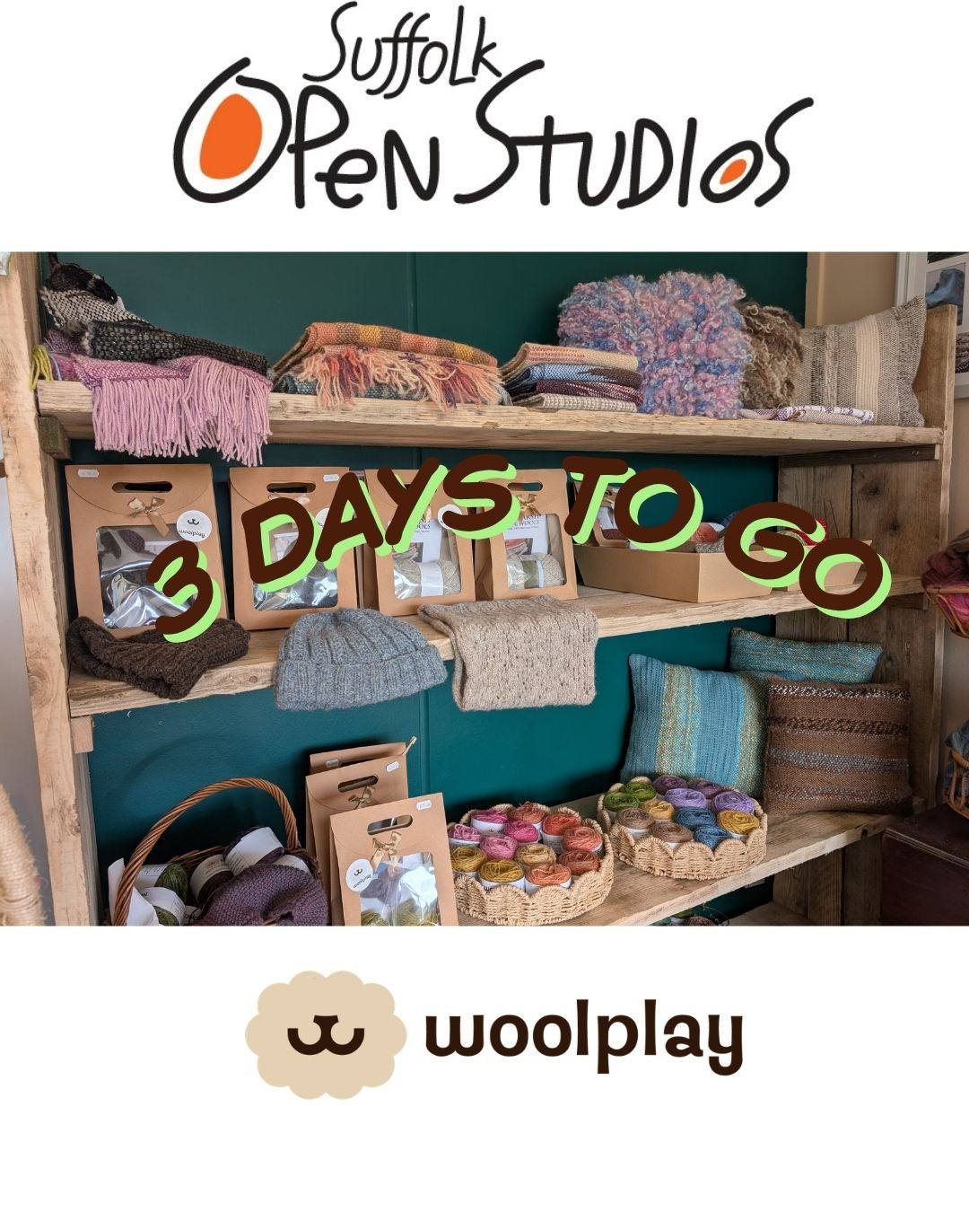 Just a reminder the studio will not be open today or Friday as we are participating in Suffolk Open Studios over the weekend.
As well as a programme for the weekend, there's woven items, knitting kits and hand dyed yarns to explore along with our full range of British sheep yarns and fibres.
#suffolkopenstudios #whatsonsuffolk #whatsonnorfolk #HandwovenHeritage #woolly #RareBreedWool #handwoventextiles #shoplocaluk #handweaving #naturaldye