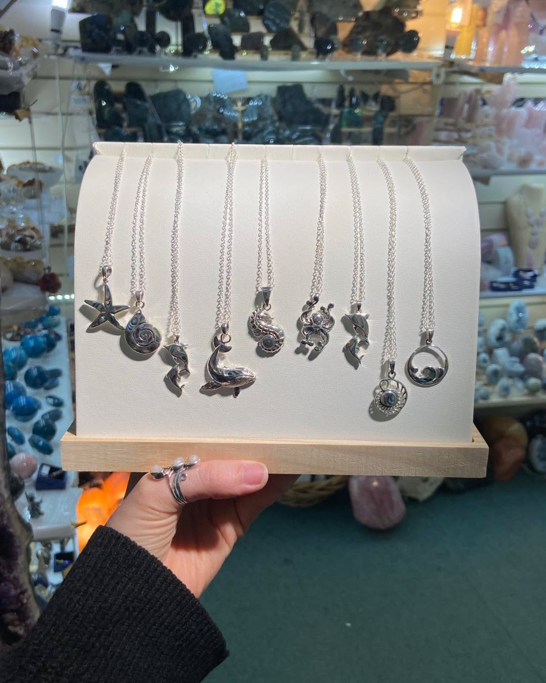 Josephine calls this our Aphrodite jewellery range and I think that fits well ✨🐚🌊
These jewellery pieces are all Sterling Silver, with abalone shell details
For more information or to purchase any of the items shown give us a message or comment down below
.
.
.
#crystalshopuk #mermaidjewellery #abaloneshell #abalonejewellery #crystalmagic