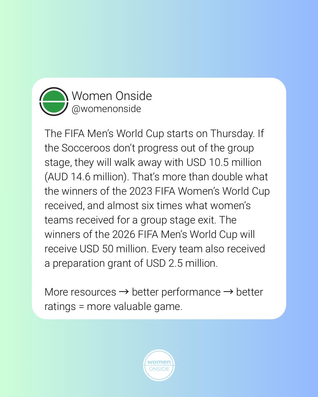 And yet, women's football sells out stadiums and tops TV ratings.
