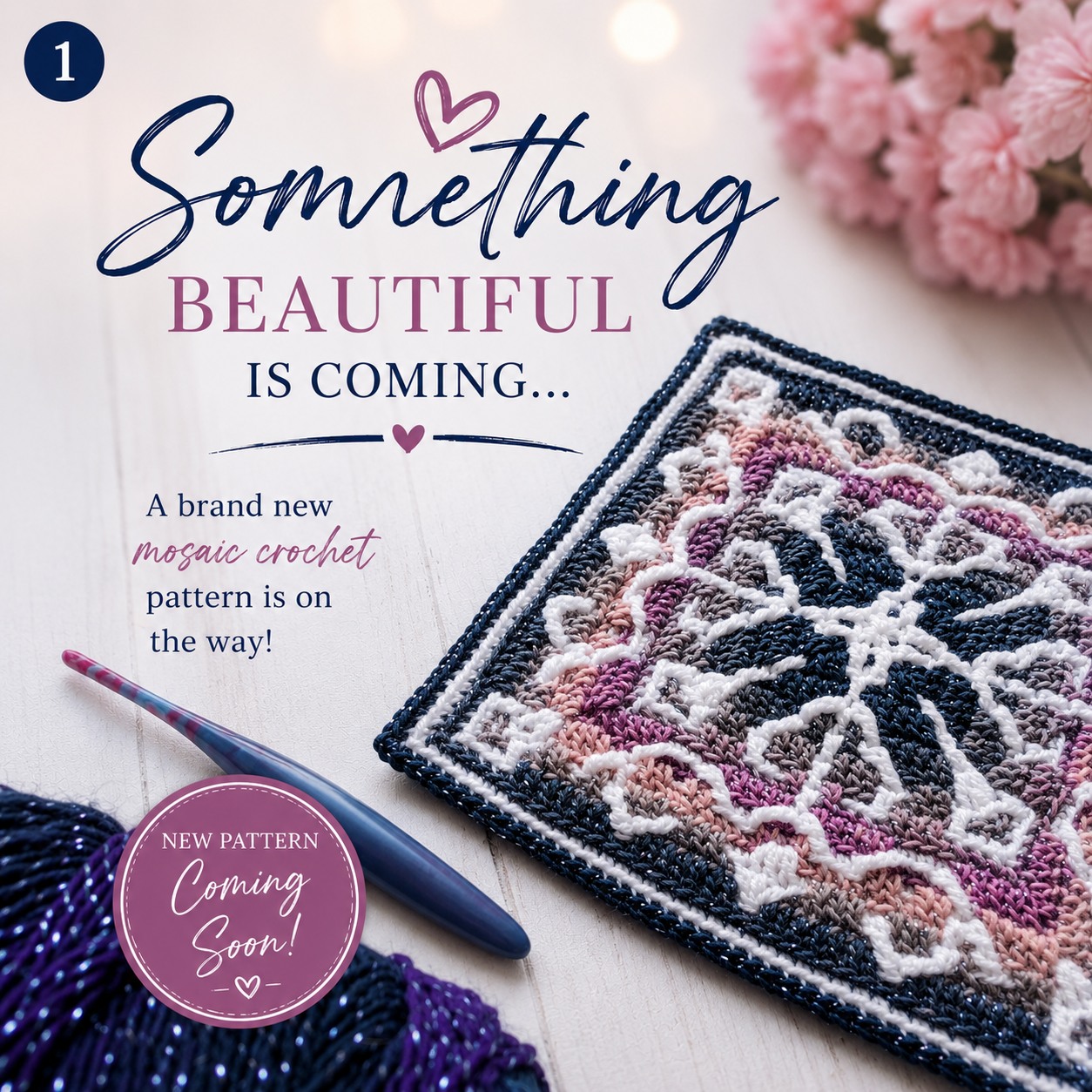 A little sneak peek of what's been on my hook lately... 👀
I've been busy working on a brand new mosaic crochet pattern and it's nearly ready to share with you.
Before I reveal the whole pattern, I thought I'd share a few close-up details and give you a glimpse of what's coming.
I'm so excited about this one and I hope you're going to love it as much as I do.
Not long to wait now! 💜
What catches your eye first—the colours, the texture, or the design itself?
🧶 New pattern coming soon
✨ Full reveal to follow