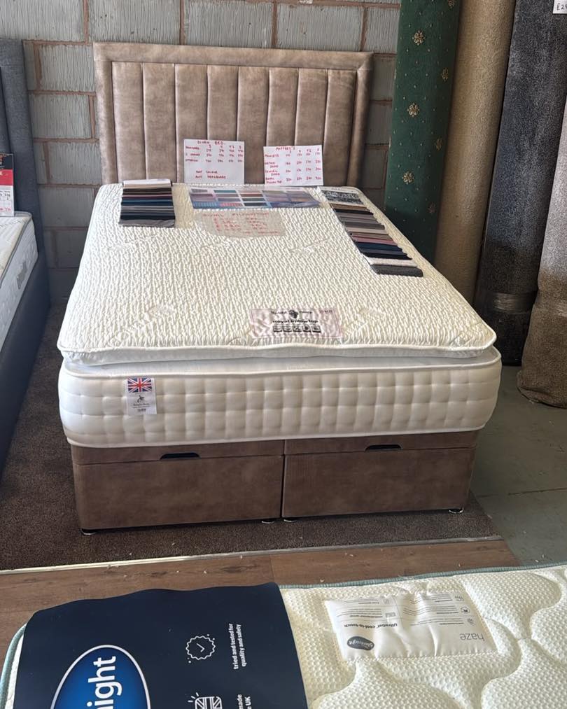 🎉🎉 Competition time 🎉🎉
Who fancies £250 of a brand new bed set?
Were looking for a name for our brand new divan ottomon bed set.
1️⃣Comment the name you think
2️⃣share the post
Most like wins
Here we have a divan bed set
54 inch head to tow headboard
Ottomon storage with solid base
Our 2000 pocket sprung royal pillow top mattress
These are fantastic quality and more than half the price of the big brands.
Free delivery and install
Old bed removal if required
Any colour fabric with any headboard design
Priced at
3ft £780
4ft £840
4ft 6 £920
5ft £1060
Cheaper mattresses available if needed
Good luck to all
#beds #mattresses #stafford #staffordcarpets