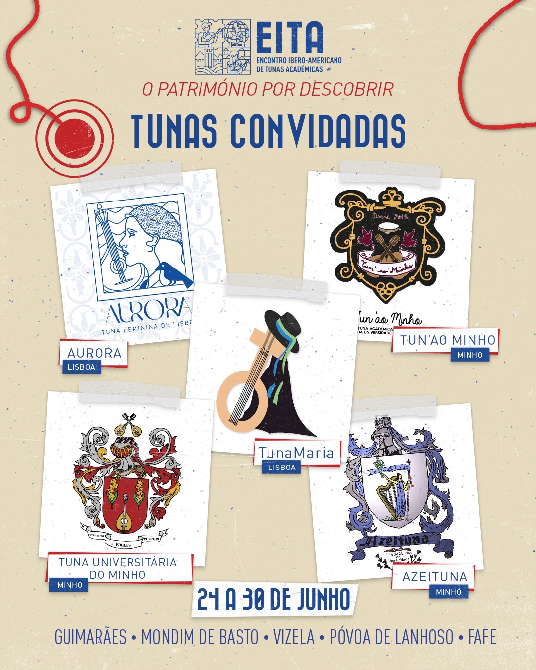 O cartaz do EITA 2026 continua a ganhar forma.
Hoje apresentamos as primeiras cinco tunas participantes, provenientes do Minho e de Lisboa, representando diferentes realidades do movimento tunante nacional.
Esta edição ficará também marcada pela estreia em espetáculo da Aurora - Tuna Feminina de Lisboa, reforçando o compromisso do EITA com a valorização da tradição e o surgimento de novas gerações.
Qual destas tunas já tiveste oportunidade de ouvir ao vivo?
#eita #Eita2026 #veita