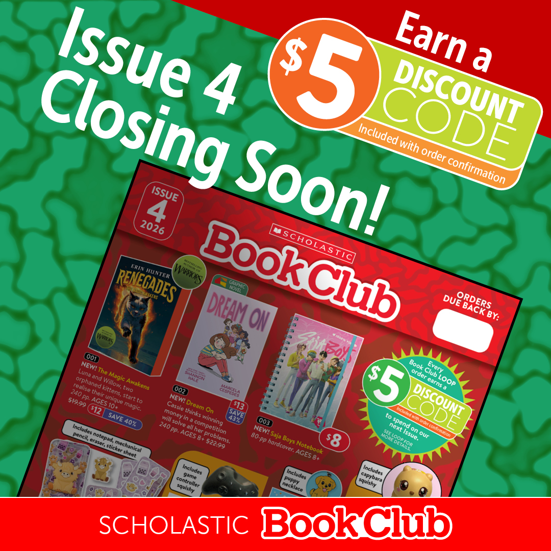 Book Club's latest catalogue is out with plenty of books and a range of art, STEM, and crafting activity packs to keep your kids entertained over the winter holidays.
If a catalogue hasn't made it home, you can still view Issue 4 and order online at https://www.scholastic.com.au/LOOP Orders close Monday 8 June at 8pm.