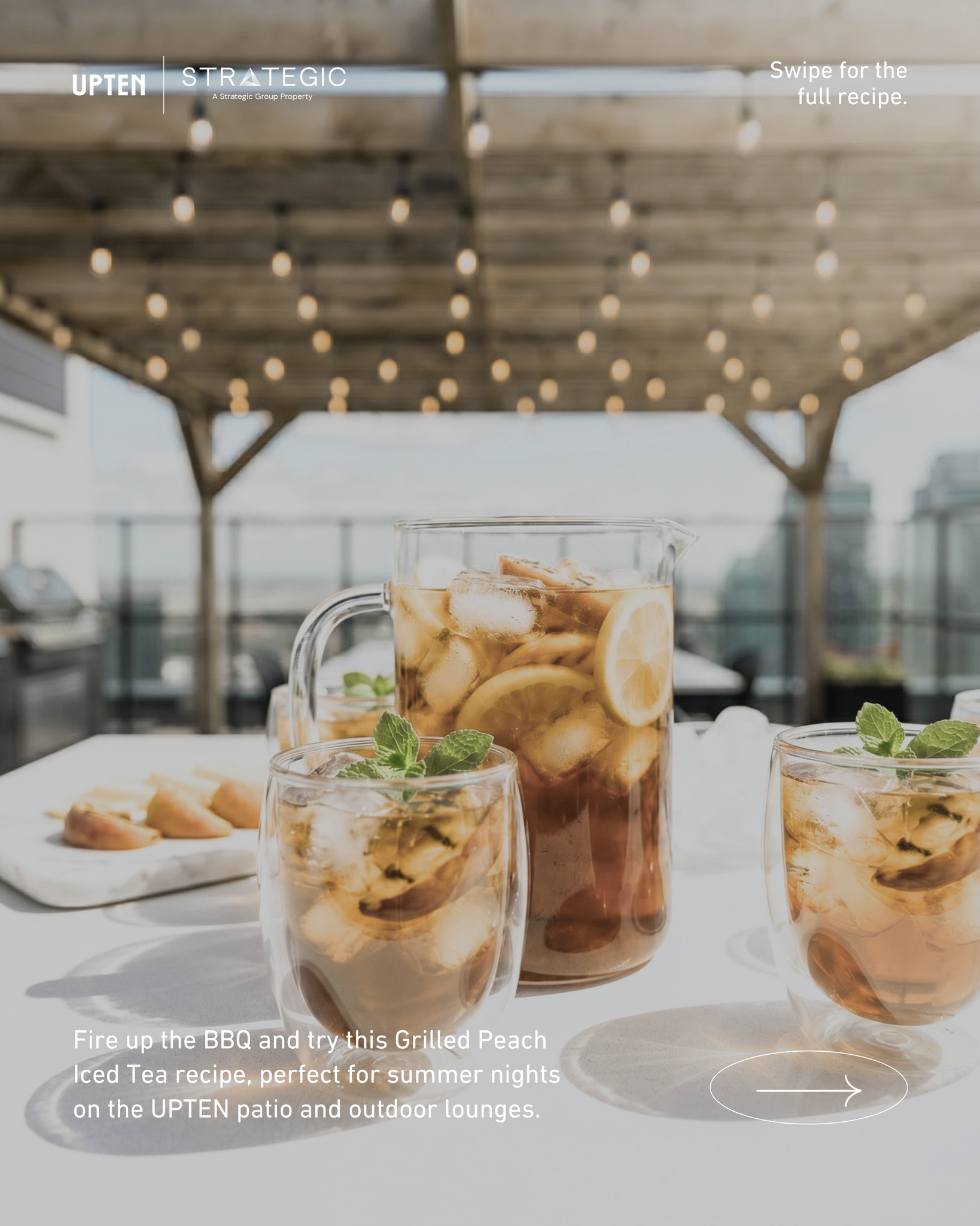 Celebrate National Iced Tea Day the UPTEN way. From spacious kitchens to rooftop BBQs, summer moments taste better at home. 🌿
Try our Grilled Peach Iced Tea recipe and imagine evenings spent soaking up skyline views, good weather, and great company.
#LiveUPTEN #DowntownCalgary #NationalIcedTeaDay #CalgaryApartments #YYCLiving