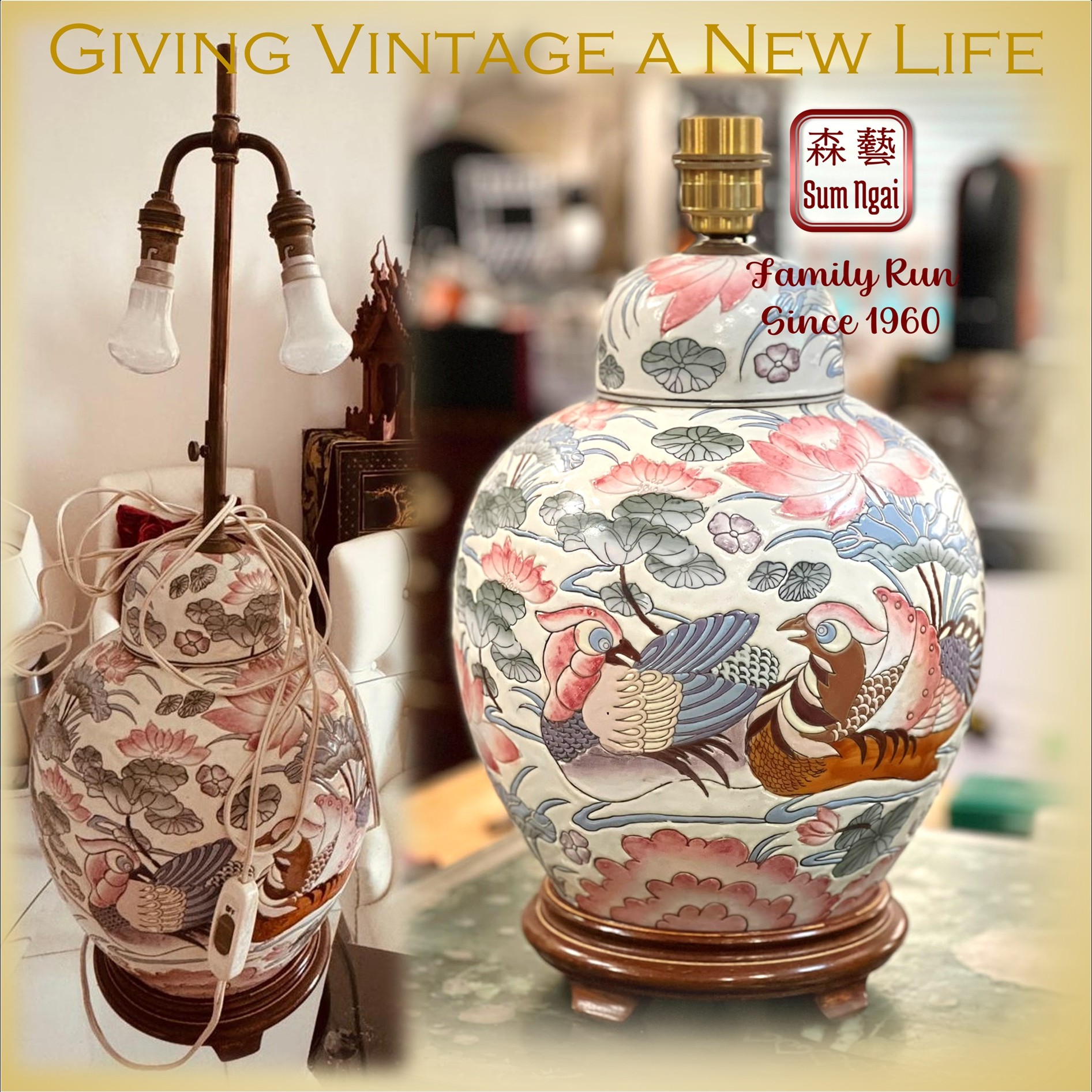 A fresh fitting and complete rewire for this vintage porcelain lamp, preserving its charm while giving it a safe new life for years to come.💡
📍Discover unique finds - Visit us today.
⭐Holiday & Sunday 11-4 | Mon-Sat 10-5
🚗 Free parking on premises.
🚆MTR - Kam Sheung Rd Stn (8-minute walk)
#VintageLamp #BeforeAndAfter #LampRepair #LampRestoration #PorcelainLamp #VintageLighting #HomeDecor #InteriorStyling #RestorationProject #VintageHome #SumNgaiBrass #lamprepairshop