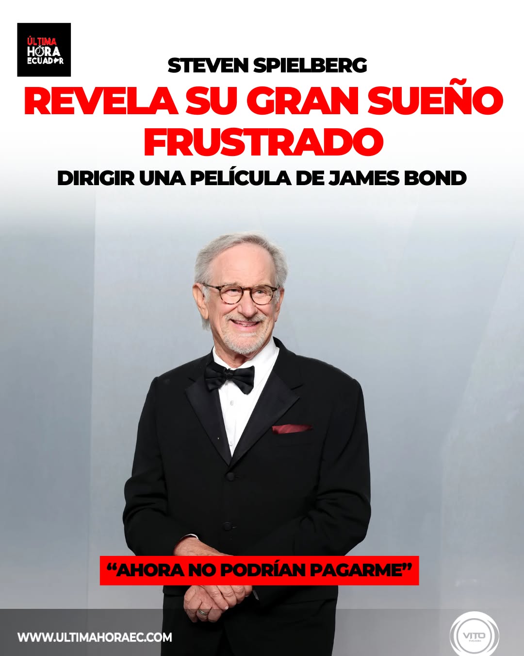 El director y guionista estadounidense Steven Spielberg reveló que uno...