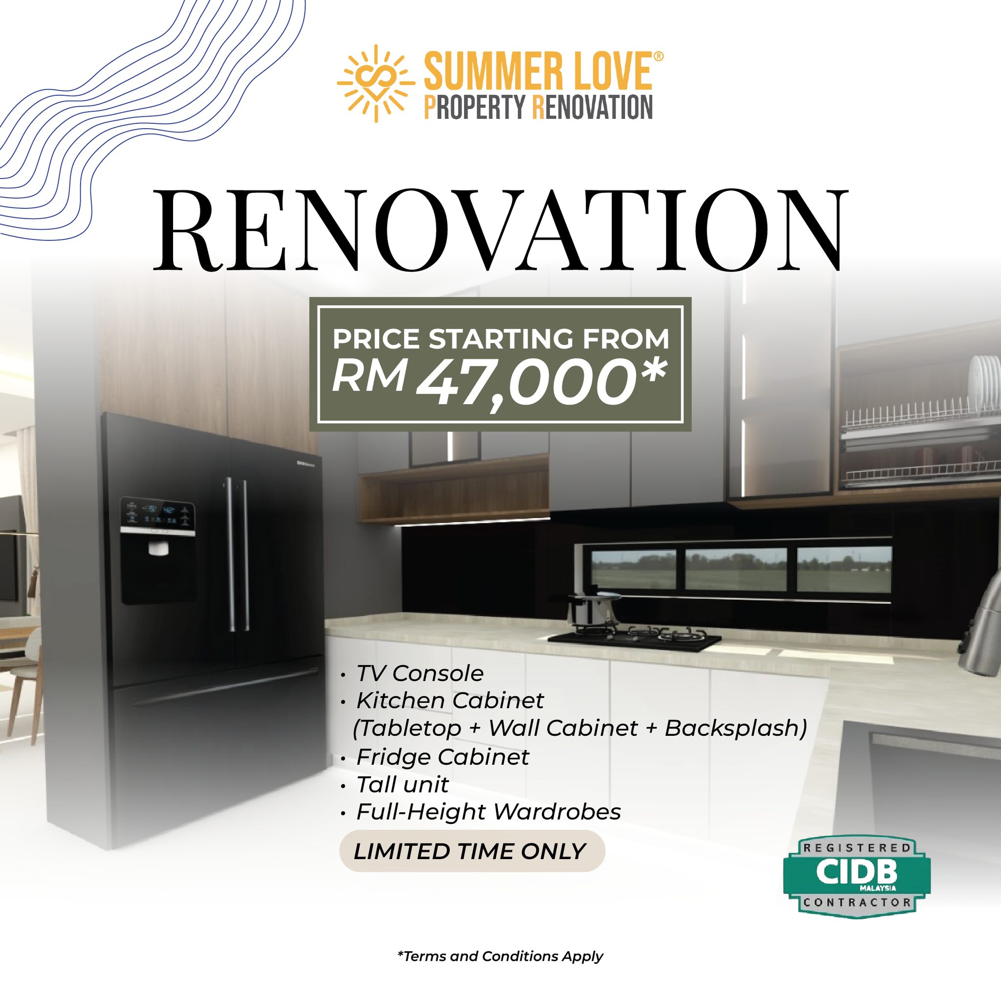 Custom-built to fit perfectly into your lifestyle & space 🎇
Contact 012-2392900 for more information on Renovation packages.
#SummerLove #PropertyRenovation #HomeID #HomeDeco