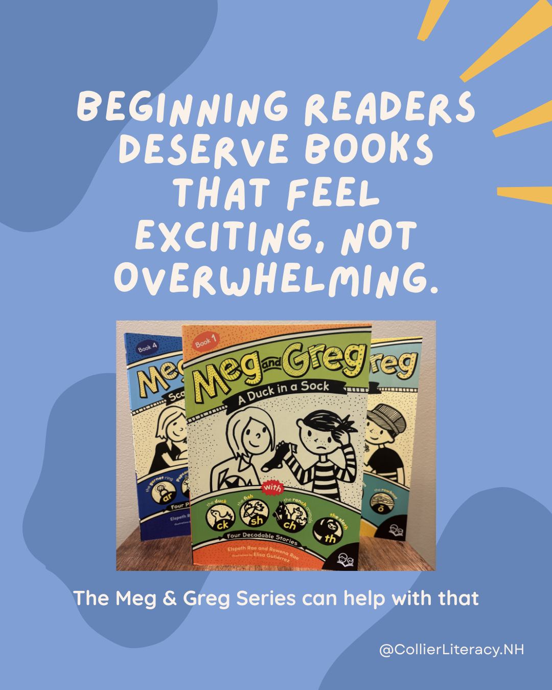 We love resources like Meg & Greg decodable books from @meggregtworead because they help children experience successful reading while still enjoying rich, engaging stories.
What other decodables or beginner books helped engage your struggling reader?
#phonics #decodables