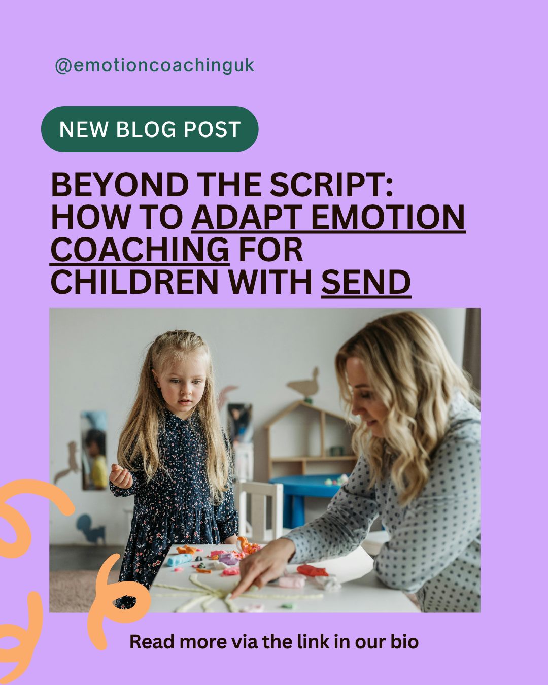 "How would Emotion Coaching need to be adapted for this child?" 🤔
If you’ve ever tried using Emotion Coaching with a child who has autism, trauma histories, or communication difficulties, you know that the traditional 4-step verbal script can sometimes backfire.
When a child's language centres shut down during distress, sophisticated vocabulary won't help. Connection and safety will. ❤️
Our new blog explores 6 practical ways to adapt your approach—including simplifying your validation language, using alternative communication tools, and knowing when to delay problem-solving entirely.
👉 Tap the link in our bio to read: "Beyond the Script: How to Adapt Emotion Coaching for Children with SEND."
#SpecialNeeds #TraumaInformed #AutismSupport #ZonesOfRegulation #CoRegulation #ParentingTips #EdChat