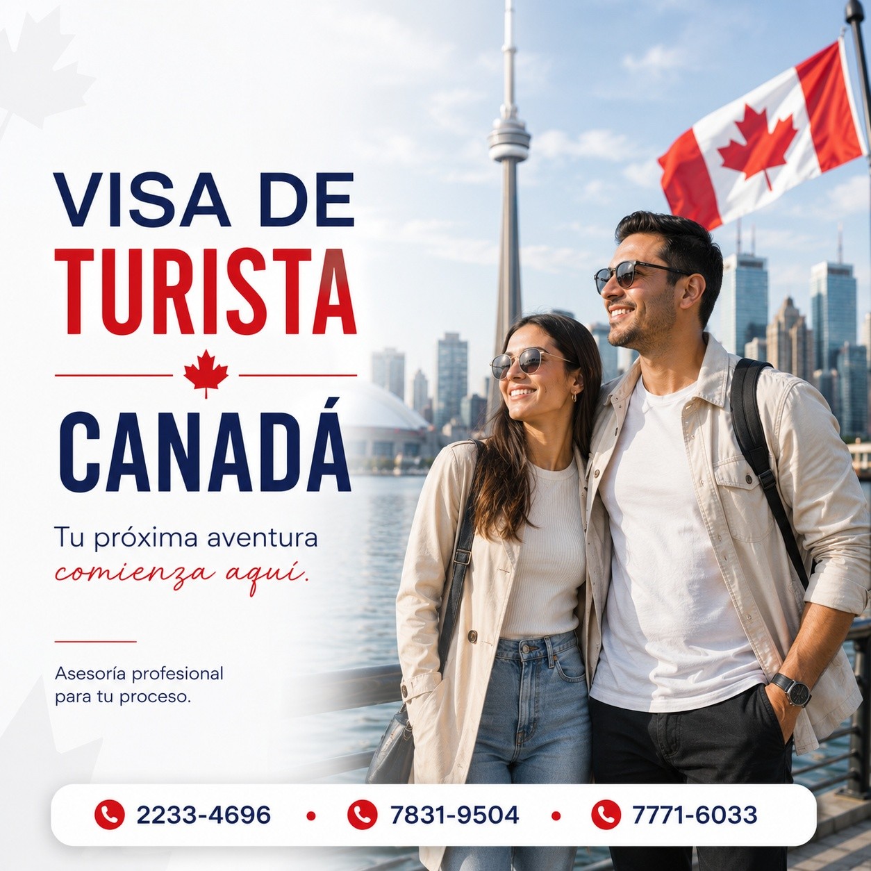 🇨🇦 ¿Querés viajar a Canadá? 🌍
¡Nosotros te ayudamos a hacerlo realidad! ✈️
En Legal Visa Asesoría Migratoria te acompañamos en todo el proceso para obtener tu visa de turista canadiense sin estrés ni errores.
Con nuestra asesoría profesional, viajar por placer, visitar a tu familia o conocer Canadá está más cerca de lo que pensás. 🍁
📋 Llenado correcto de formularios
📑 Revisión completa de documentos
🧭 Guía paso a paso hasta el envío de tu solicitud
💬 Escribinos hoy y comenzá tu trámite con confianza.
⚠️ Recordá: la embajada decide, pero una buena preparación puede marcar la diferencia.
📲2233-4696
📲 WhatsApp: 7831-9504 / 7771-6033
📍 Legal Visa Asesoría Migratoria
🔐 Profesionalismo que te abre las puertas a Canadá 🇨🇦