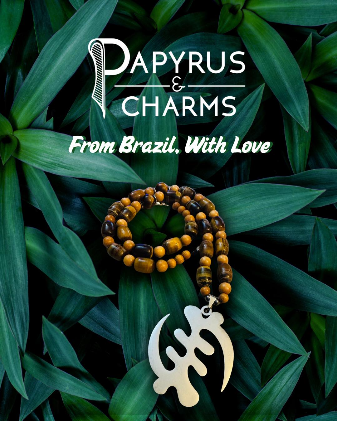 Tiger Eye and Teakwood adorned with a stainless steel silver Gye Nyame adinkra symbol. It means “Except God,” and represents the supremacy and omnipotence of God. 36 inches and made with pure love. ✨ #HandmadeJewelry #Necklace #Milwaukee