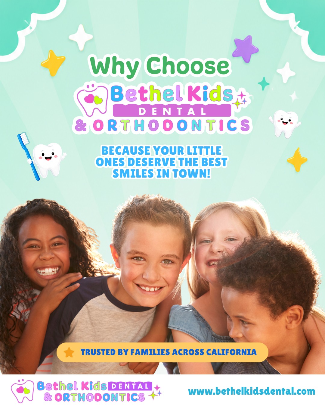 Swipe to find out why families across California keep choosing Bethel Kids Dental! 💚
😁 We make dental care fun, easy, and stress-free for your little ones. Book today!
📍 Lodi | Manteca | Sacramento
📅 Book Now: https://bit.ly/BethelKidsDentalBooking
#BethelKidsDental #KidsDentist #PediatricDentist #KidsDental #WhyChooseUs #ChildrensDentist #CaliforniaDentist #SmileMore #DentalCareForkids #HappyKidsHappySmiles