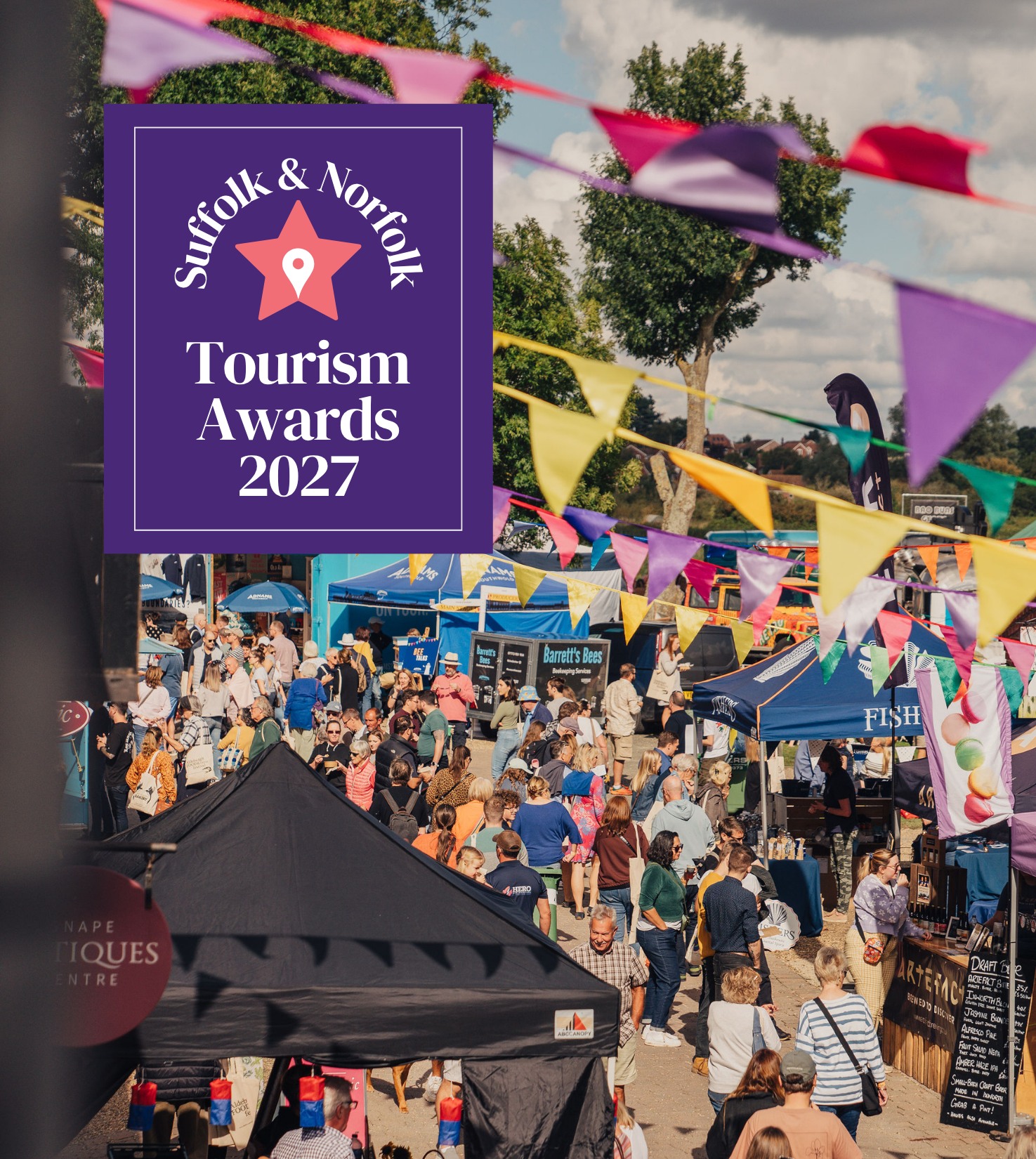 🎭 Culture, Events & Festivals
From cultural venues to festivals and major events, the awards celebrate the experiences that bring people together and attract visitors to the region.
It’s about the organisations creating energy, footfall and memorable moments.
If your work helps put Norfolk and Suffolk on the map, enter now.
Entries close 28 June
https://industry.visiteastofengland.com/industry-support/suffolk-norfolk-tourism-awards