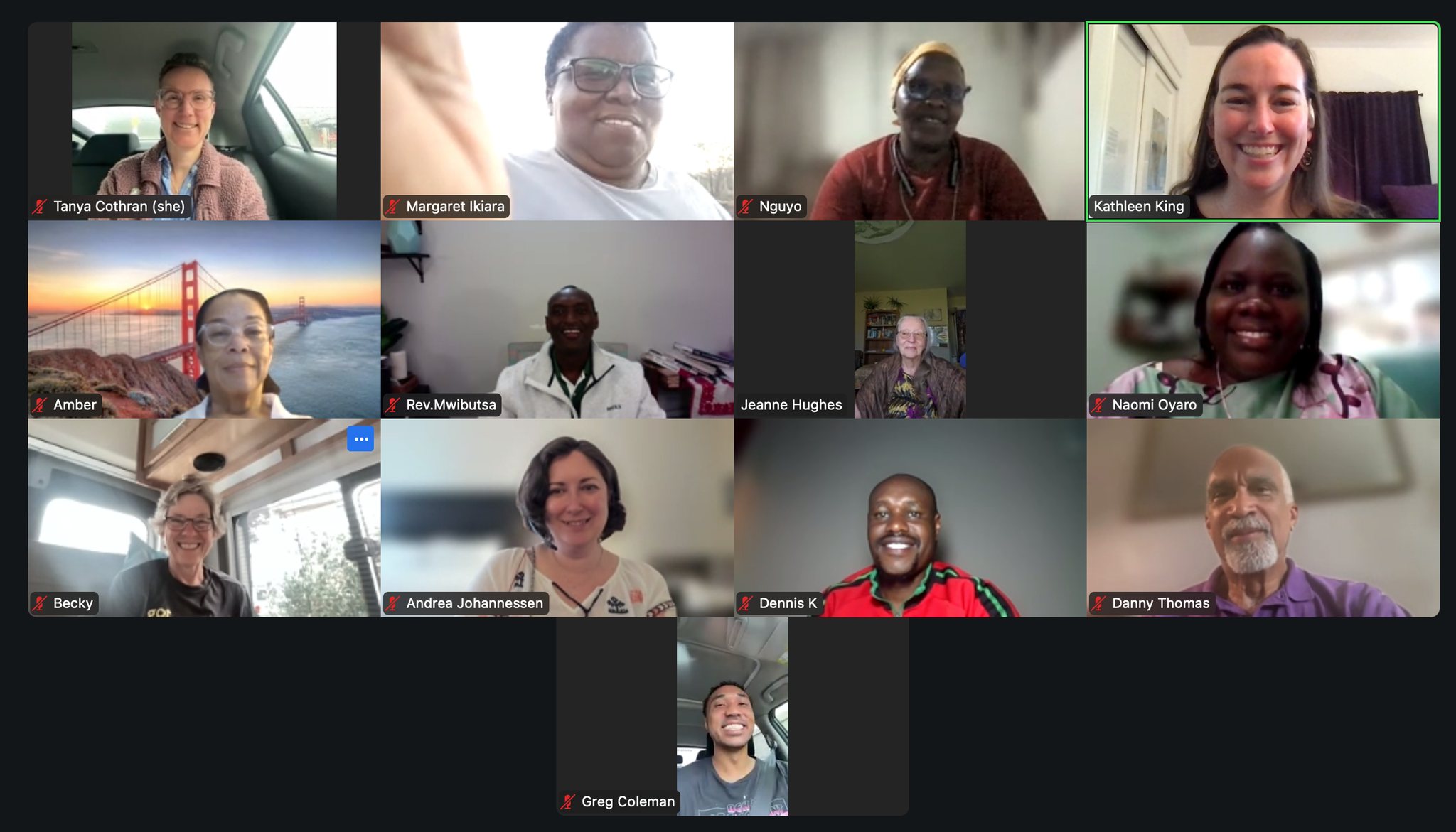 We had a wonderful SIA Board Meeting on Saturday with our North American and African Boards gathering to tend to the organization. We reviewed our budget for the upcoming fiscal year, shared about the gifts that each of us bring to the world and SIA, and welcomed Jeanne Hughes as a new North American Board member!