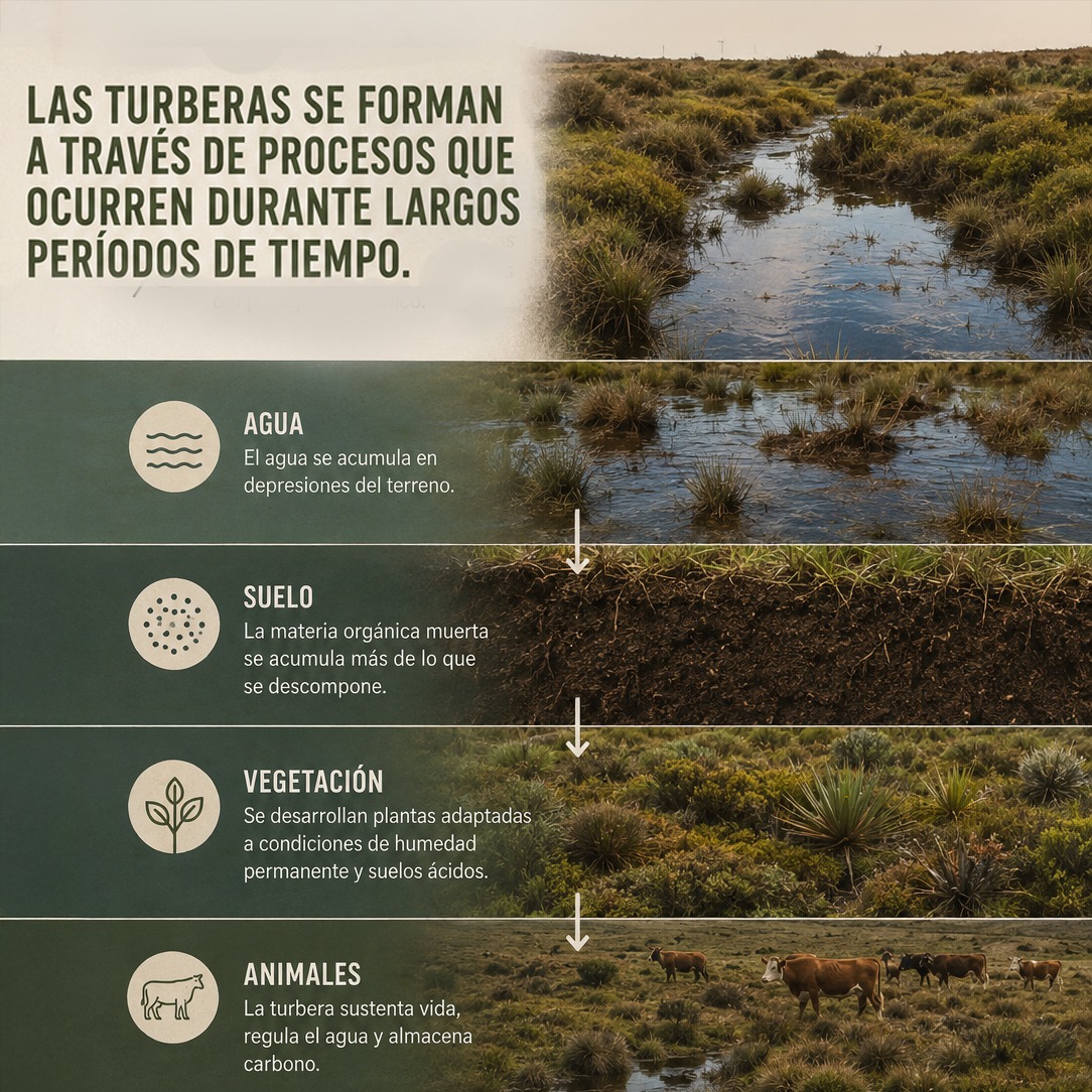 Las turberas se forman a través de procesos que ocurren durante largos períodos de tiempo.
La acumulación gradual de materia orgánica genera condiciones muy distintas a las de otros ambientes. Por eso forman parte de algunos de los sistemas más particulares del paisaje patagónico chileno.
#Agua #MedioAmbiente #Conservacion #Naturaleza #Geografia #chile #riorubens #Hidrologia #AguasSubterraneas #Infiltracion #Cuencas #Turberas #TurberasPatagonicas
.
.
.
.
.
.
.
.
.
Peatlands are formed through processes that take place over long periods of time. The gradual accumulation of organic matter creates conditions that are very different from those of other environments. This is why they are part of some of the most unique systems in the Chilean Patagonian landscape.
#Water #Environment #Nature #Sustainability #ClimateChange #Groundwater #WaterCycle #Infiltration #RiverRestoration #Peatlands #Wetlands