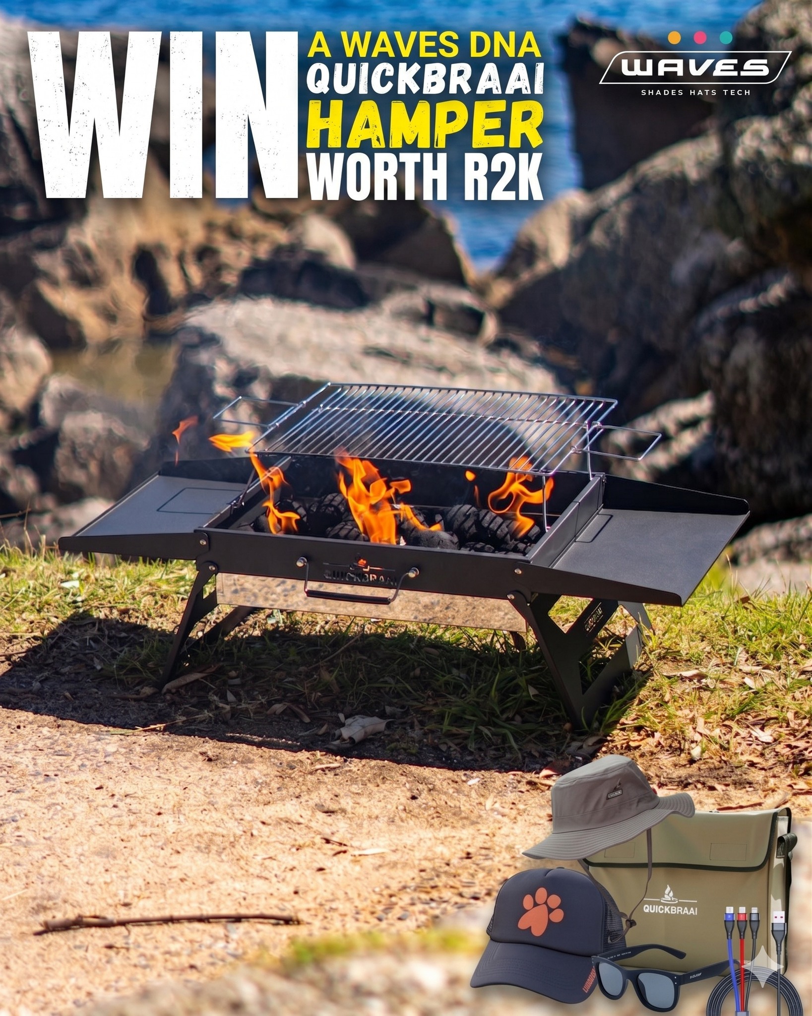 ...🔥 WIN THE LASTOF 3 WAVES DNA QUICKBRAAI GIVEAWAYS WORTH R2,000 🔥
Howzit, bush lovers. We believe that a proper braai is where the best stories are made and so we’ve teamed up with WAVES DNA to give away the ultimate grab and go braai setup.
Each WAVES DNA Quickbraai hamper includes:
A QuickBraai + Carry bag
Bucket hat
Sunglasses
3 in 1 charging cable
And we've thrown in a KhakiBush cap
🔥 Here's how to enter:
👉Head to: khakibush.com/your-free-emag (link in bio)
📋Navigate to competitions
✅Enter your details and follow the steps and you’re in
🥩 Tag your go to Braai Master, the one who swears their secret spice can’t be shared. We’re here for the good the burnt and the unforgettable.
👣 Don’t be left behind. Follow the journey.
Make sure you’re following KhakiBush Magazine and Waves DNA
Good stories. Great fires. Even better gear 🔥
#WildlifeTravel #BraaiCulture #KhakiBushAdventures #SouthAfricaOutdoors #FireAndFlavour #BushBreak #wavesdna #khakibushmagazine
