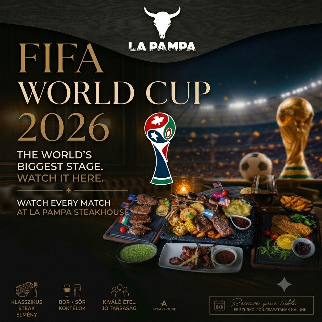 🏆 FIFA WORLD CUP 2026 A LA PAMPA-BAN! ⚽🥩
A világ legnagyobb futballszínpada készen áll, mi pedig még inkább! Idén nyáron nálunk egyetlen pillanatról sem maradsz le: 6 héten keresztül ÉLŐBEN közvetítjük az összes mérkőzést a TV-ben! 📺🔥
Gyere el hozzánk, és szurkolj a kedvenc csapatodnak a legkiválóbb társaságban, miközben az igazi, klasszikus steakhouse élményt élvezed. Prémium húsok, jéghideg sörök, borok és különleges koktélok várnak rád a meccsek alatt! 🍺🍷🥩
Ne bízd a véletlenre, foglald le az asztalotokat még ma!
👇 Asztalfoglalás:
📧 E-mail: info@lapampa.hu
📞 Telefon: 06 1 354 1444
Nézzük együtt, ki emelheti magasba a trófeát!
🏆 Hajrá! 🙌
#LaPampa #LaPampaSteakhouse #WorldCup2026 #FifaWorldCup #Meccsnézés #BudapestRestauarant #SteakAndFootball #Asztalfoglalás #ÉlőKözvetítés