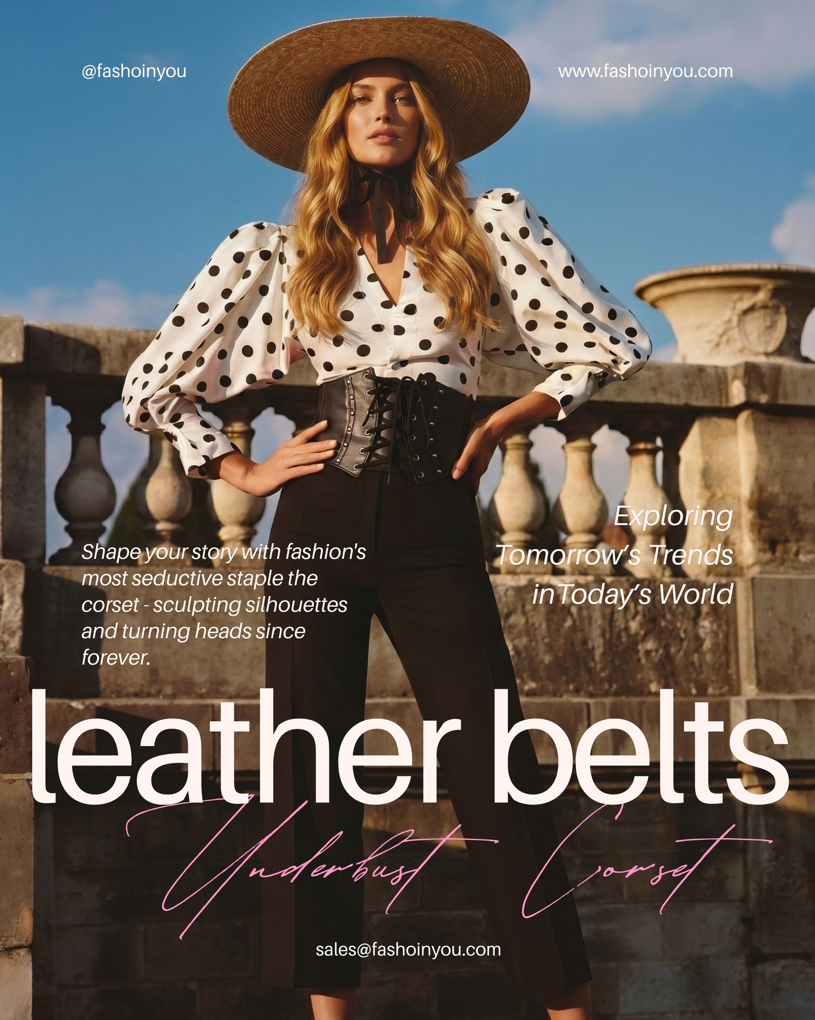 Every great outfit has a secret weapon. Ours? This gorgeous Black Leather Lace-Up Corset Belt. 🖤✨
Shape your story with fashion's most seductive staple - sculpting silhouettes and turning heads since forever. Our underbust corset belt is designed to hug every curve, define your waist, and add that chef's kiss finishing touch to literally any look.
💫 Premium leather finish
💫 Adjustable lace-up front
💫 Custom sizing available
💫 Free worldwide shipping
🛒 Tap the link in bio to shop your perfect fit!
#FashionYou #CorsetBelt #LeatherCorset #UnderbustCorset #WaistCincher #CinchItOwnIt #FashionAccessories #CorsetStyle #WomensOOTD #FashionEditorial #LeatherBelt #WaistSculpting #StylishWomen #BoldAndBeautiful #FashionForward #OutfitInspiration #CorsetFashion #PowerDressing #FashionInfluencer #EditorialStyle #LaceUpBelt #WaistTrainer #FashionLover #OOTDStyle #ShopFashionYou