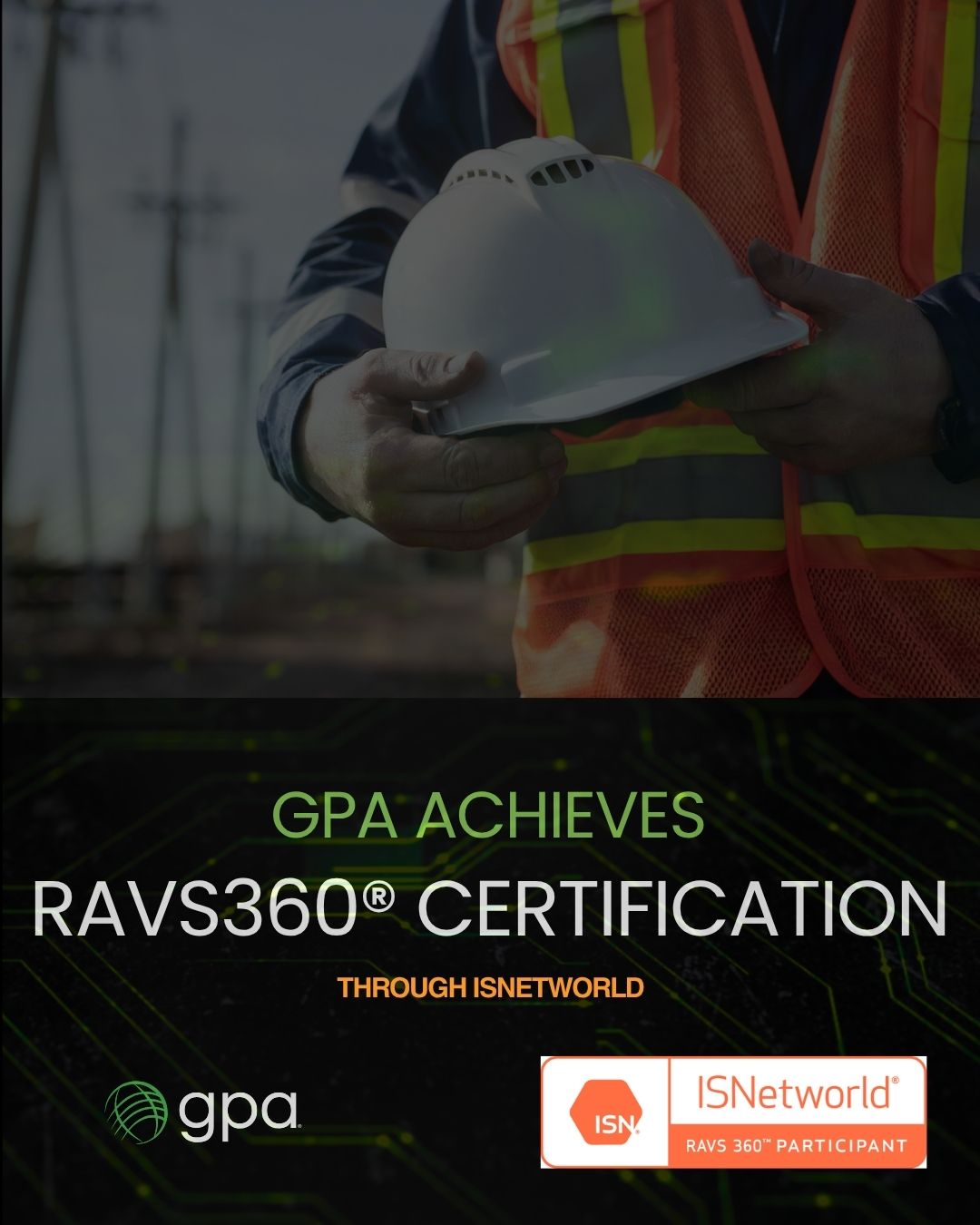 Certified. Verified. Proven.
GPA just achieved RAVS360® Certification with a Stage 5 safety‑culture score.
Safety isn’t a policy — it’s our identity.
Read the full story here: https://lnkd.in/g-8vRK4t
#GPA #SafetyExcellence #ISN #Safety #RAVS #RAVS360 #ManufacturingIntelligence #DigitalTransformation #OperationalTechnology #IndustrialAutomation #SmartManufacturing