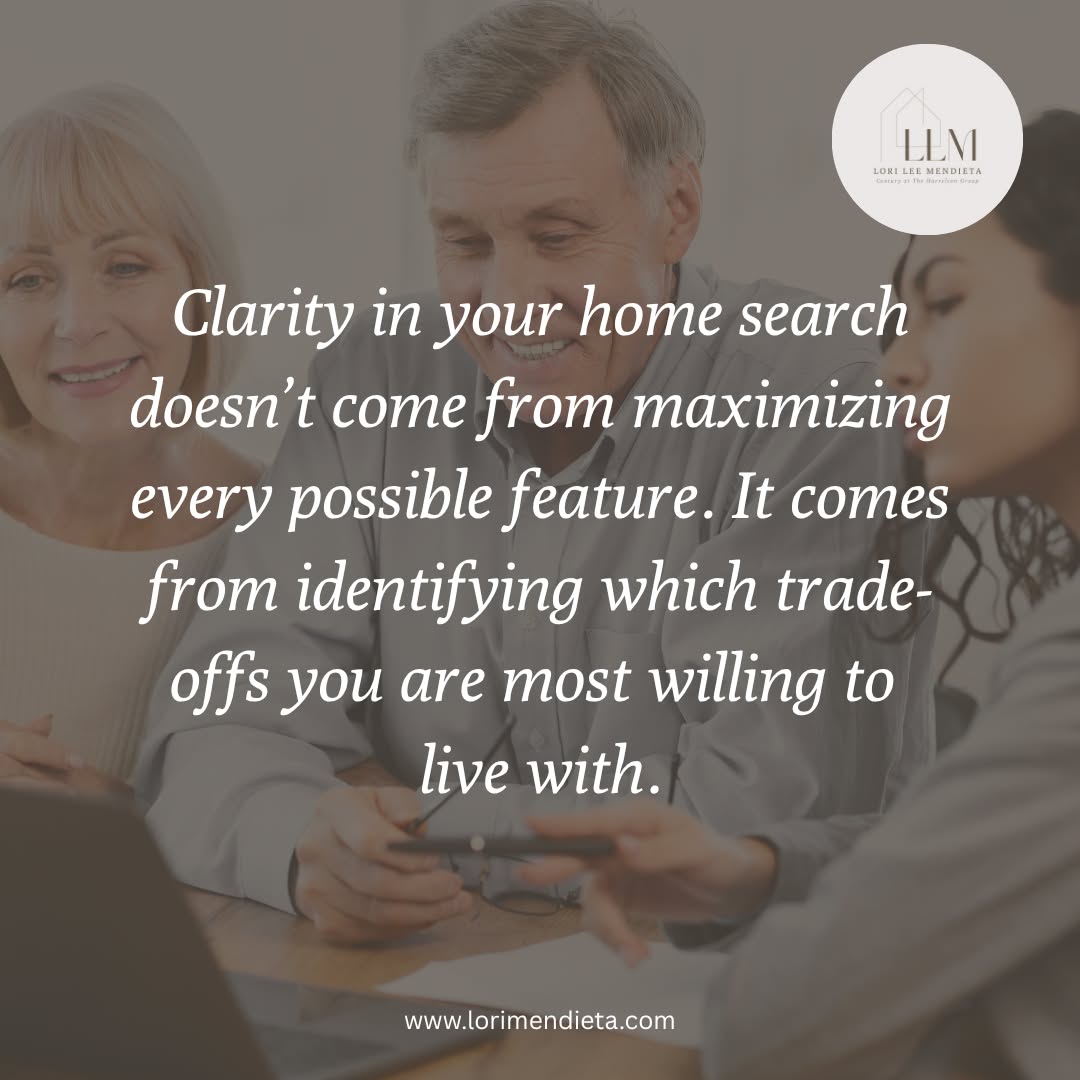 Not every home search challenge has a perfect solution.
Sometimes the biggest decision isn't about the home itself.
It's about choosing which trade-offs fit your lifestyle best.
A larger homesite may offer more privacy and quieter surroundings.
A location closer to restaurants, shopping, healthcare, and the beach may offer greater convenience and flexibility.
Neither is automatically better.
The buyers who tend to feel most confident in their decision are usually the ones who stop trying to optimize for everything and start focusing on what matters most to them.
That's often where real clarity begins.
If you're exploring the Myrtle Beach or Grand Strand area, try asking yourself this:
What do you want your average Tuesday to look like?
The answer may tell you more about the right location than any property feature ever could.
#MyrtleBeachRealEstate #GrandStrandLiving #MyrtleBeachHomes #RelocatingToMyrtleBeach #SouthCarolinaRealEstate #HomeBuyingTips #BuyerEducation #GrandStrandRealEstate #CoastalSouthCarolina #LoriLeeMendieta