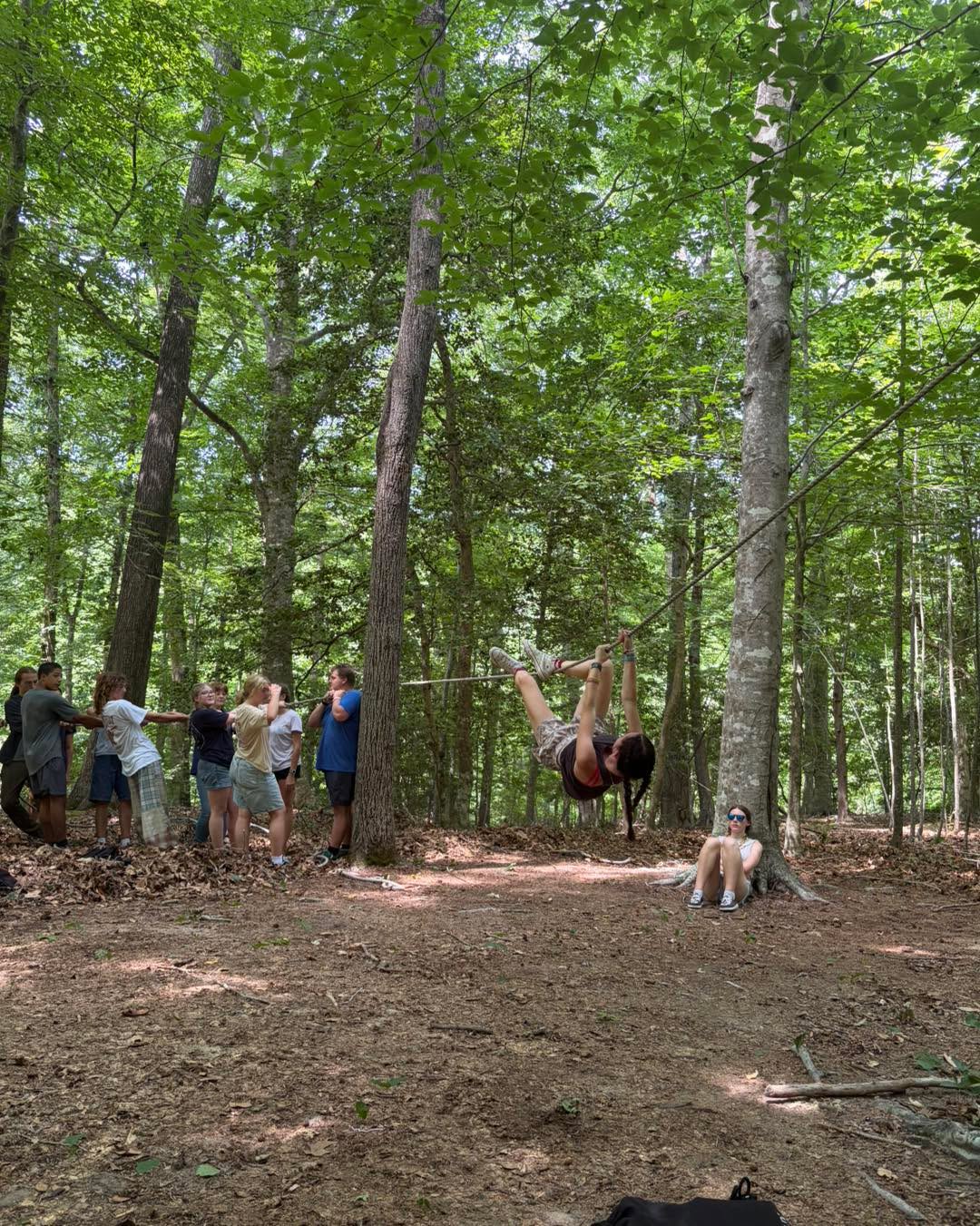 Staff training today was learning team building games and rescue techniques on the zip line.
Ready for campers in only 10 days!!