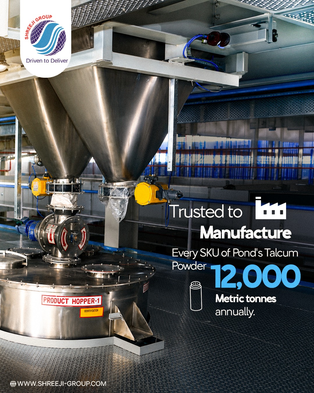 Quality, consistency, and large scale manufacturing come together at Shreeji Group. With the capability to produce 12,000 metric tonnes annually, we support trusted brands with reliable processes and a strong commitment to excellence.
- - - - -
Website: www.shreeji-group.com
Mobile: +91 9719912323.
Email: marketing@shreeji-group.com
- - - - -
#ShreejiGroup #ManufacturingExcellence #QualityDriven #IndustrialSolutions #TrustedPartner