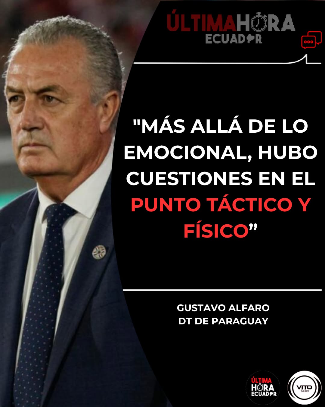 El seleccionador de Paraguay, Gustavo Alfaro, se refirió a la...