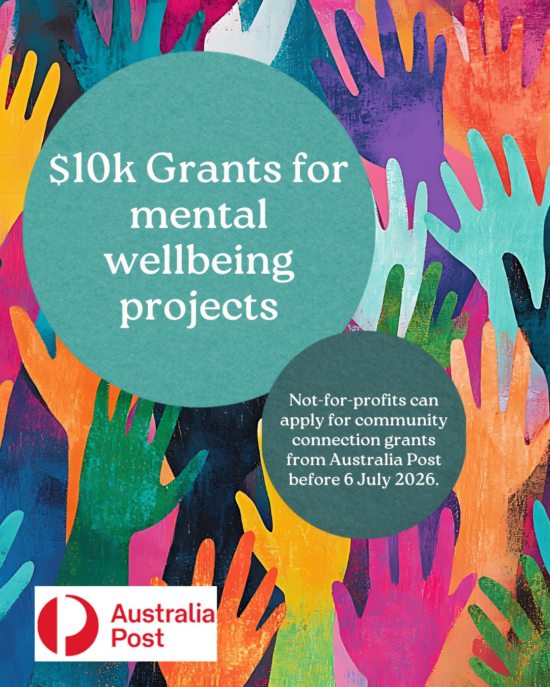 A heads-up for localcommunity groups: the Australia Post Community Grants Program is open now, and the deadline is 6 July 2026.
Grants of up to $10,000 are available to incorporated not-for-profits for locally-led projects that improve mental wellbeing through community connection. Think sporting clubs, men's sheds, neighbourhood houses, multicultural organisations.
The program values projects that are genuinely local and community-led, so if your group has been sitting on an idea that brings people together, this is worth a look.
A heads-up for local community groups: the Australia Post Community Grants Program is open now, and the deadline is 6 July 2026.
