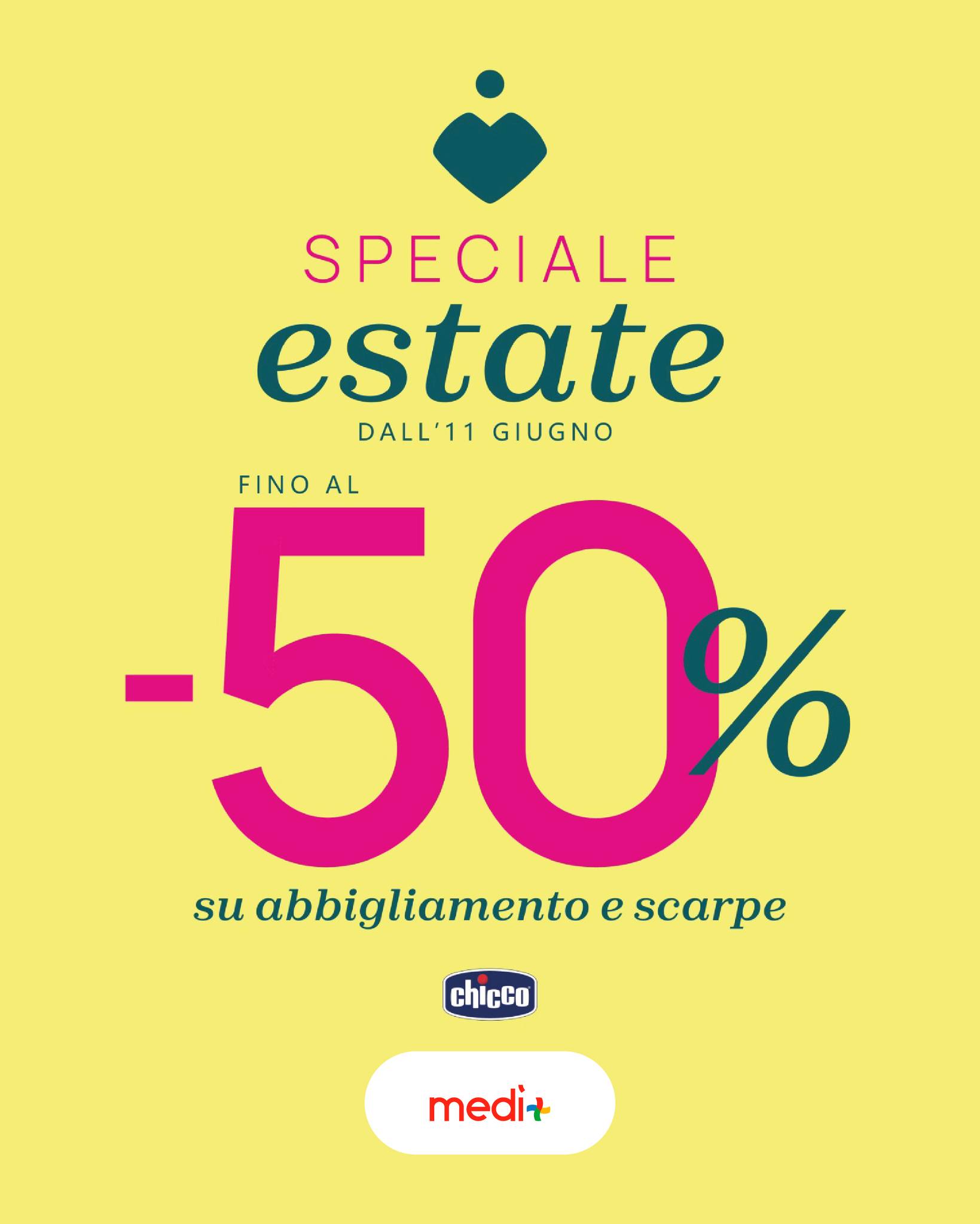 È il momento perfetto per rinnovare il guardaroba dei più piccoli! 🌈
Da Chicco al Centro Commerciale Medi trovi sconti fino al 50% su abbigliamento e scarpe per bambini.
Qualità, comfort e stile per accompagnare ogni loro avventura, a prezzi ancora più convenienti.
Ti aspettiamo in negozio per approfittare della promozione!
#CCMedi #Chicco #ShoppingBambini