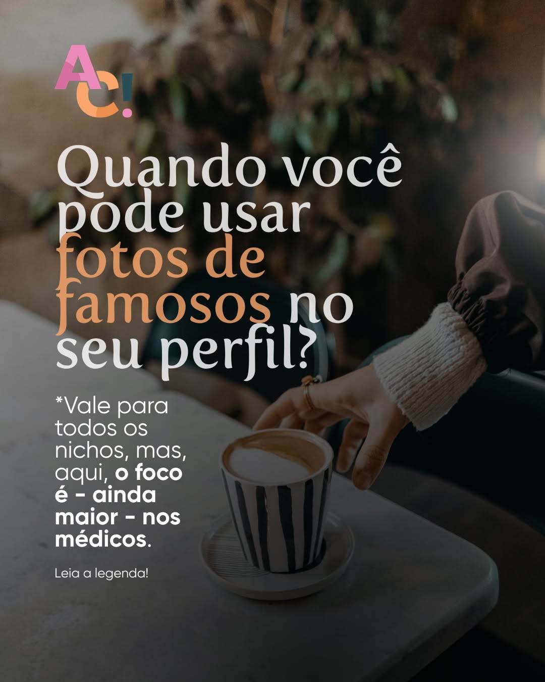 Nós sabemos! Dá vontade de postar a pele daquela famosa que preservou seus traços, e a dermato amou. É irresistível falar que a queridinha de Hollywood aderiu à tecnologia ginecológica que você vende. E, sim, é gostoso vincular algo que o público conhece ao seu perfil.
Mas CUIDADO!
As regras são bem claras sobre o uso da imagem de figuras públicas. Não é porque as fotos delas estão expostas que você pode usá-las.
❌ É proibido usar foto do famoso para Antes e Depois
A nova resolução do CFM (nº 2.336/2023) permite o antes e depois sob regras estritas para pacientes reais - mas usar fotos de celebridades viola as normas, inclusive por falta de autorização expressa. O STJ também já pacificou: uso de imagem de famosos com fins comerciais sem autorização gera indenização por danos morais, mesmo sem ofensa à honra.
🟢 Pode usar quando o conteúdo for puramente informativo ou educativo.
Se o famoso não é seu paciente, mas você quer usar uma foto ou caso dele para ilustrar uma doença ou campanha de conscientização, isso é permitido — entra na esfera do jornalismo científico e da utilidade pública. Na Dermatologia, redobre o cuidado para não parecer gancho para vender procedimentos.
O que PODE: Postar foto de celebridade que assumiu ter Vitiligo (como Winnie Harlow ou Natália Deodato) ou Alopecia (como Jada Pinkett Smith) para explicar a doença, sintomas e impacto psicossocial. Tom 100% educativo.
O que NÃO PODE: Usar essa mesma foto e finalizar com "Aqui na clínica temos o protocolo X. Agende seu horário." Quando você vincula a imagem de um terceiro ao seu serviço, o post vira publicidade ilegal.
Resumo: se o famoso não é seu paciente, risque o antes e depois ou a análise facial do cronograma. Use o rosto de celebridades só para patologias de interesse público, sem nenhum call to action.
Combinado?! Na Abrace, orientamos nossos clientes a descartar esse tipo de imagem. Mas, se for usar, faça do jeito correto.
#abracecomunique #figurapública #famosos #cfm #marketingmédico