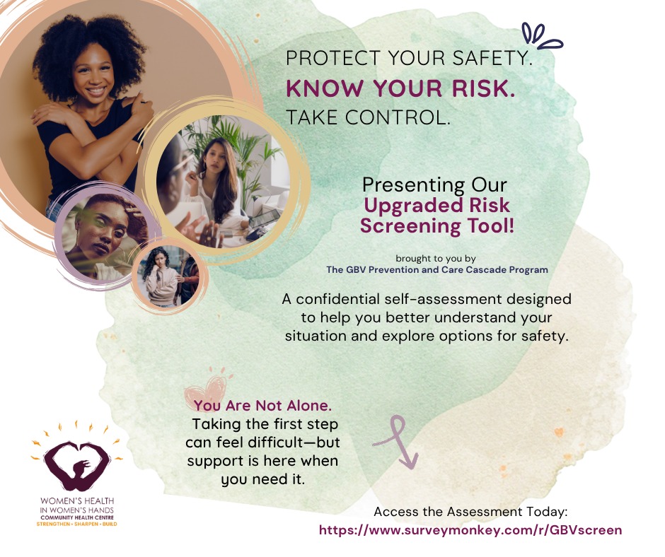 📢 Introducing our Enhanced GBV Risk Assessment Tool
Gender-based violence (GBV) can affect anyone, but racialized women often face unique risks and barriers to support. This confidential risk assessment tool is designed to help you better understand your situation and explore options for safety.
📝 What This Tool Offers:
● Private & Secure: Complete the assessment at your own pace, in a safe space.
● Personalized Insights: Learn about your level of risk and what it may mean.
● Support Connections: Get information on services, resources, and next steps.
● Empowerment begins with information. Your safety matters.
🖱️: ̗̀➛ Access the Tool Today
https://www.surveymonkey.com/r/GBVscreen