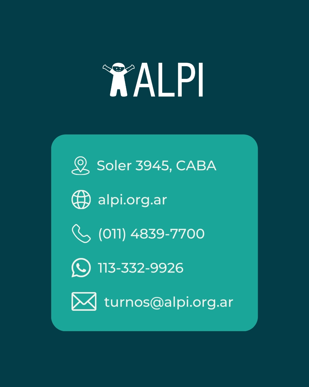 En ALPI acompañamos cada proceso con profesionales especializados y un abordaje integral.
📞 (011) 4839-7700
📱 11 3332-9926
📩 turnos@alpi.org.ar
#ALPI #Rehabilitación #Salud #Neurorrehabilitación